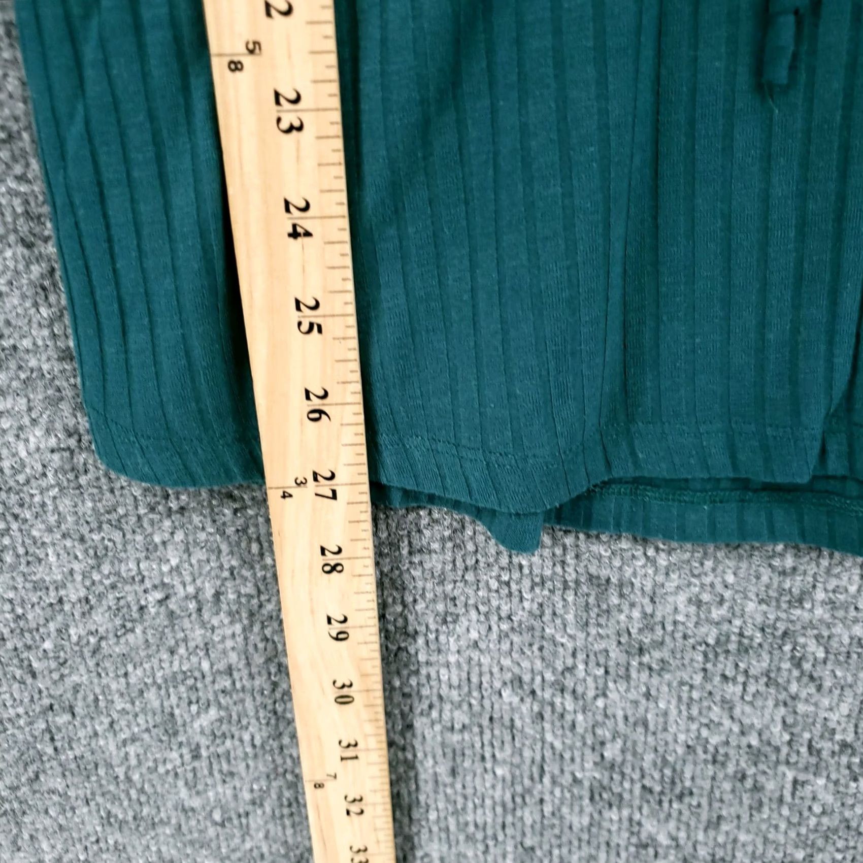 Vintage Rue21 Blouse Womens 1X Green Tunic Lace Up Long Sleeve Knit V-Neck Ribbed Cotton Plus Size Shirt Women Size XL / US 12-14 / IT 48-50 - 7 Thumbnail