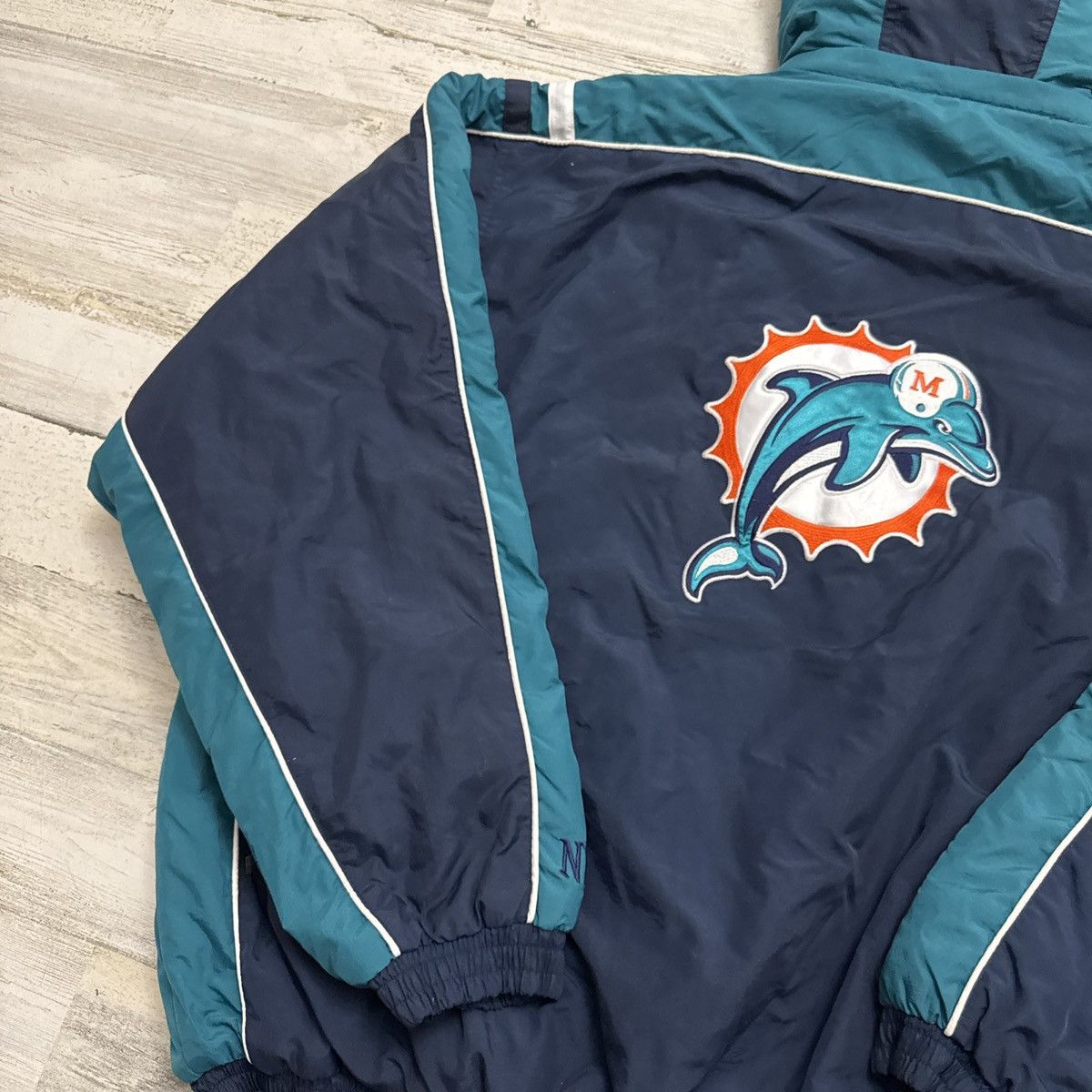 NFL NWT NFL Miami Dolphins Full Zip Puffer Jacket Hoodie XXL Size US XXL / EU 58 / 5 - 3 Thumbnail