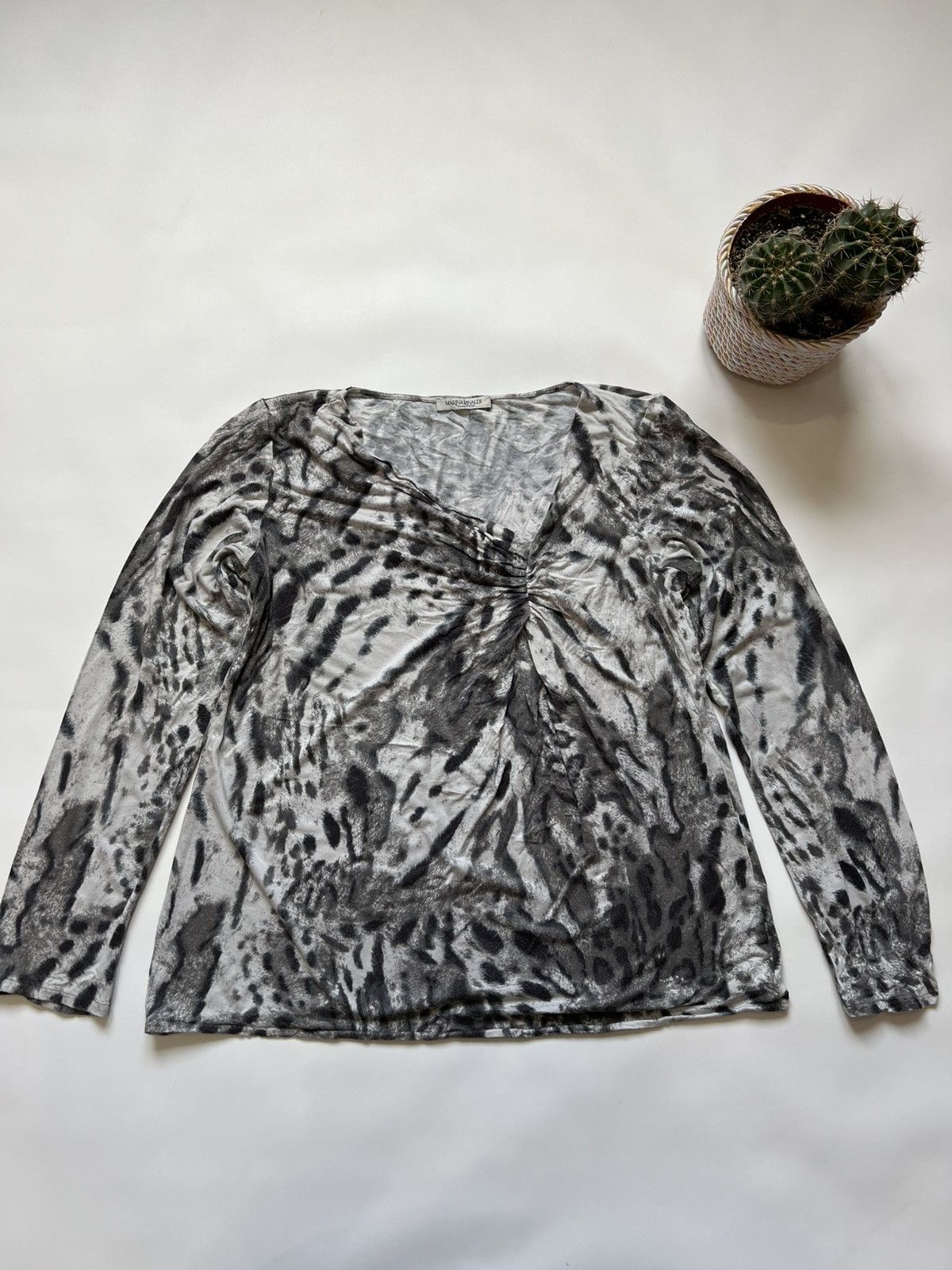 Marina Rinaldi Marina Rinaldi Grey Shirt Womens Size S / US 4 / IT 40 - 1 Thumbnail