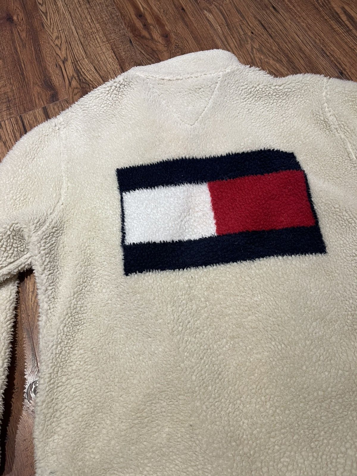 Tommy Hilfiger Vintage Tommy Hilfiger Sherpa Big Flag Fleece Zip Up Sweater Size US M / EU 48-50 / 2 - 5 Thumbnail