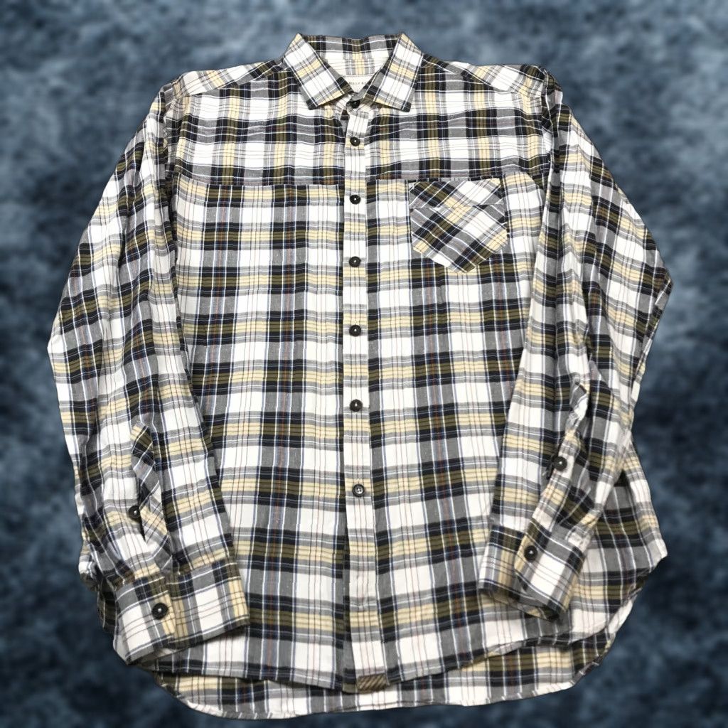 Billy Reid Billy Reid Mens Shirt XL Slim Plaid Yellow Cotton Silk Rayon Button-Up Casual Classic Designer Size US XL / EU 56 / 4 - 1 Thumbnail