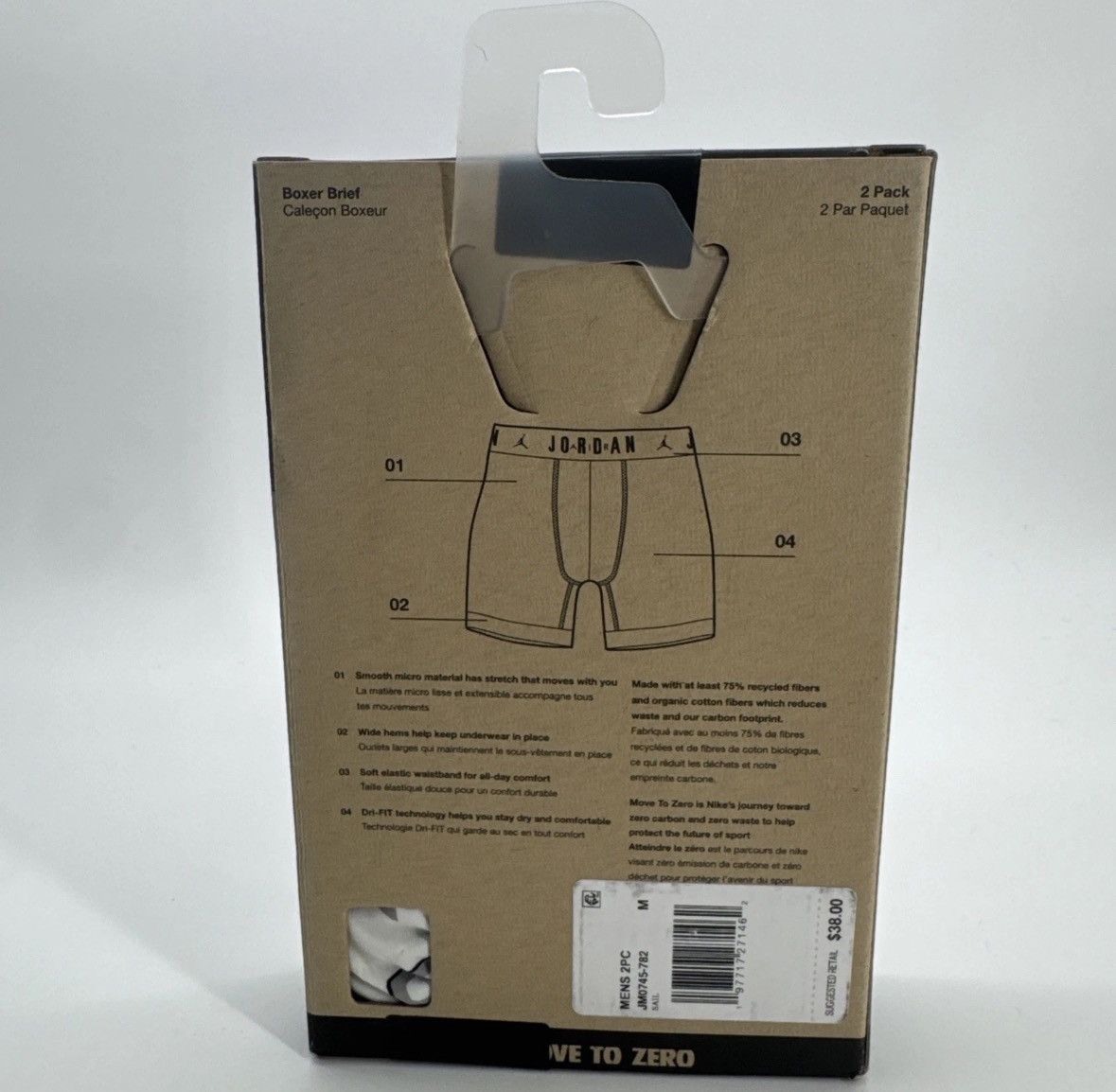 Jordan Brand Air Jordan Flight micro Men’s dri-fit Boxer Briefs size M Size 32 - 4 Thumbnail