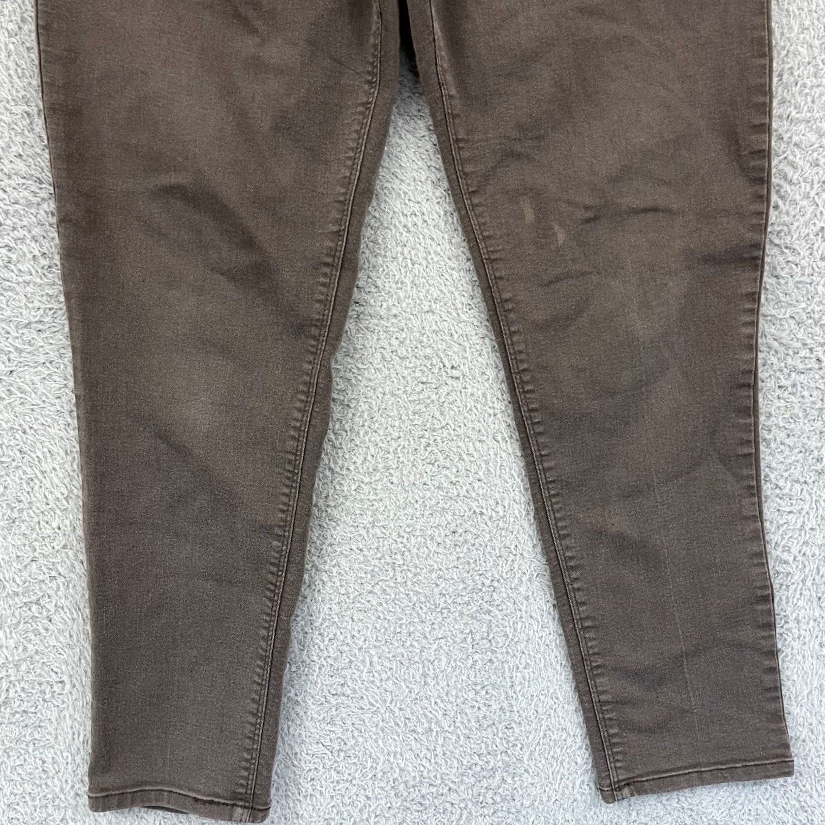 Vintage Democracy Jeans Pants Capri 14 Brown Ab Technology Stretch 5-Pocket Denim Slim Women College Casual Retro 14 Womens Size 36" / US 14 / IT 50 - 2 Thumbnail