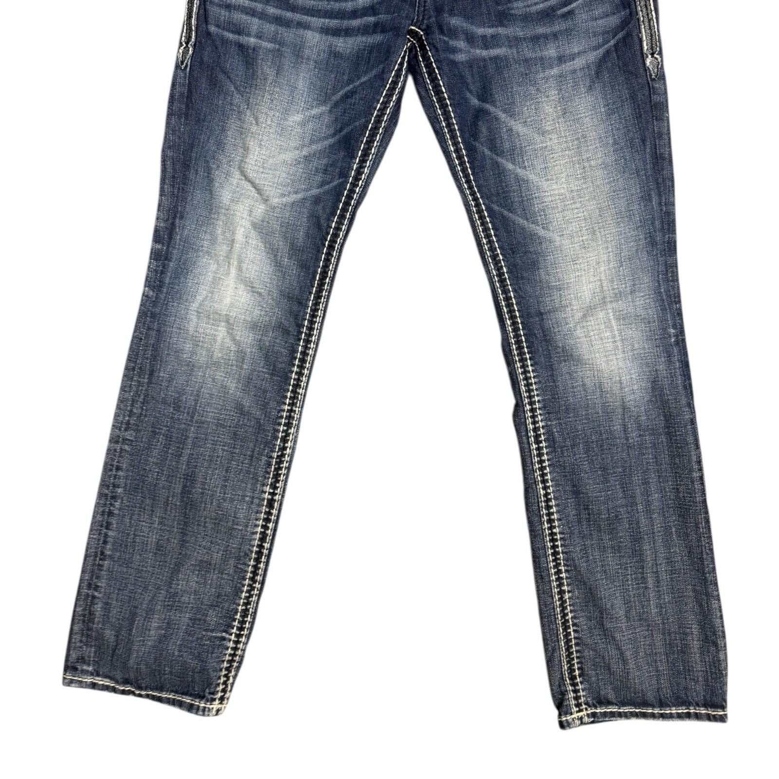Rock Revival Rock Revival Chris Jeans Contrast Stitch Y2k Size 33 Size US 33 - 3 Thumbnail