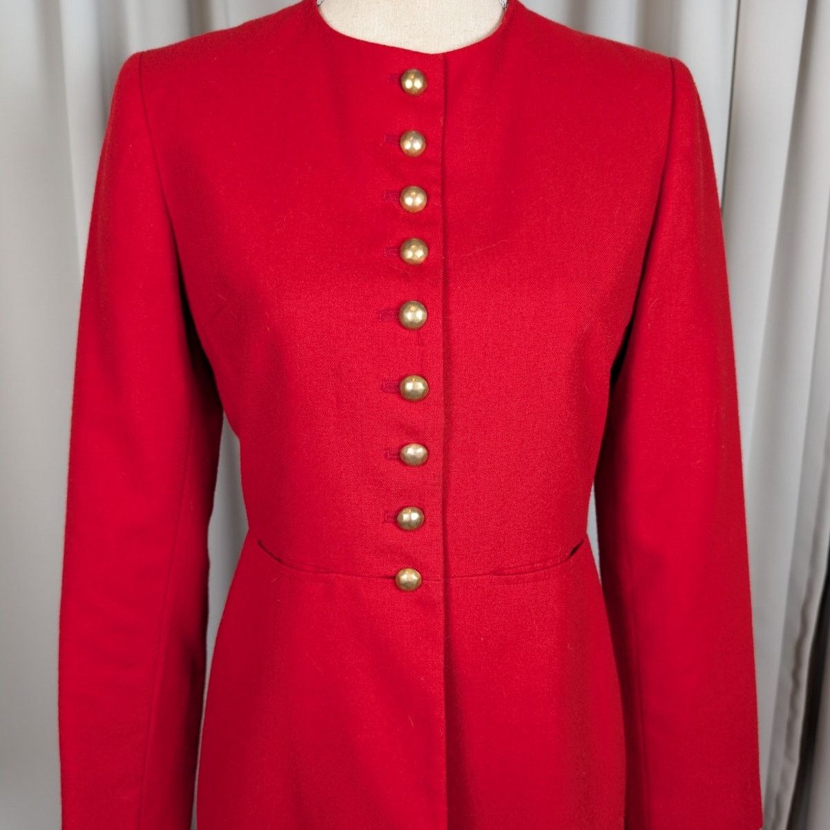 Harve Benard Vintage Harve Bernard by Bernard Holtzman Wool Overcoat Red Size XS / US 0-2 / IT 36-38 - 11 Thumbnail