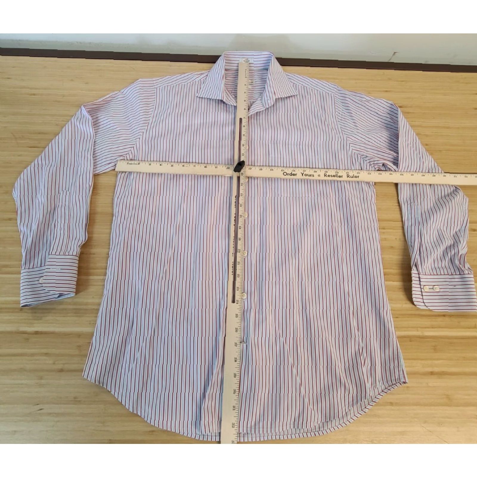 Peter Millar Peter Millar Men Button Long Sleeve Shirt Size L Blue Red Striped Cotton Size US L / EU 52-54 / 3 - 3 Thumbnail