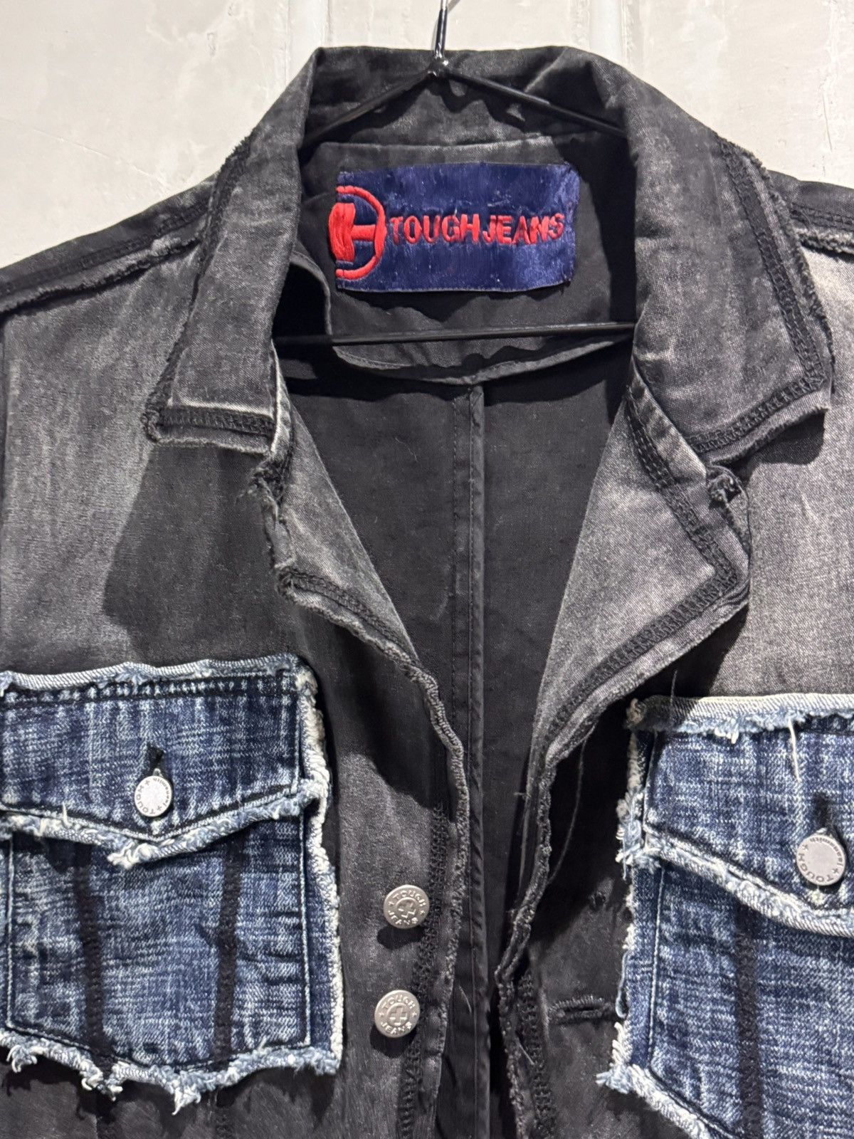 Vintage Vintage Tough Jeans Smith Distressed Western Chore Jacket Size 40L - 11 Thumbnail