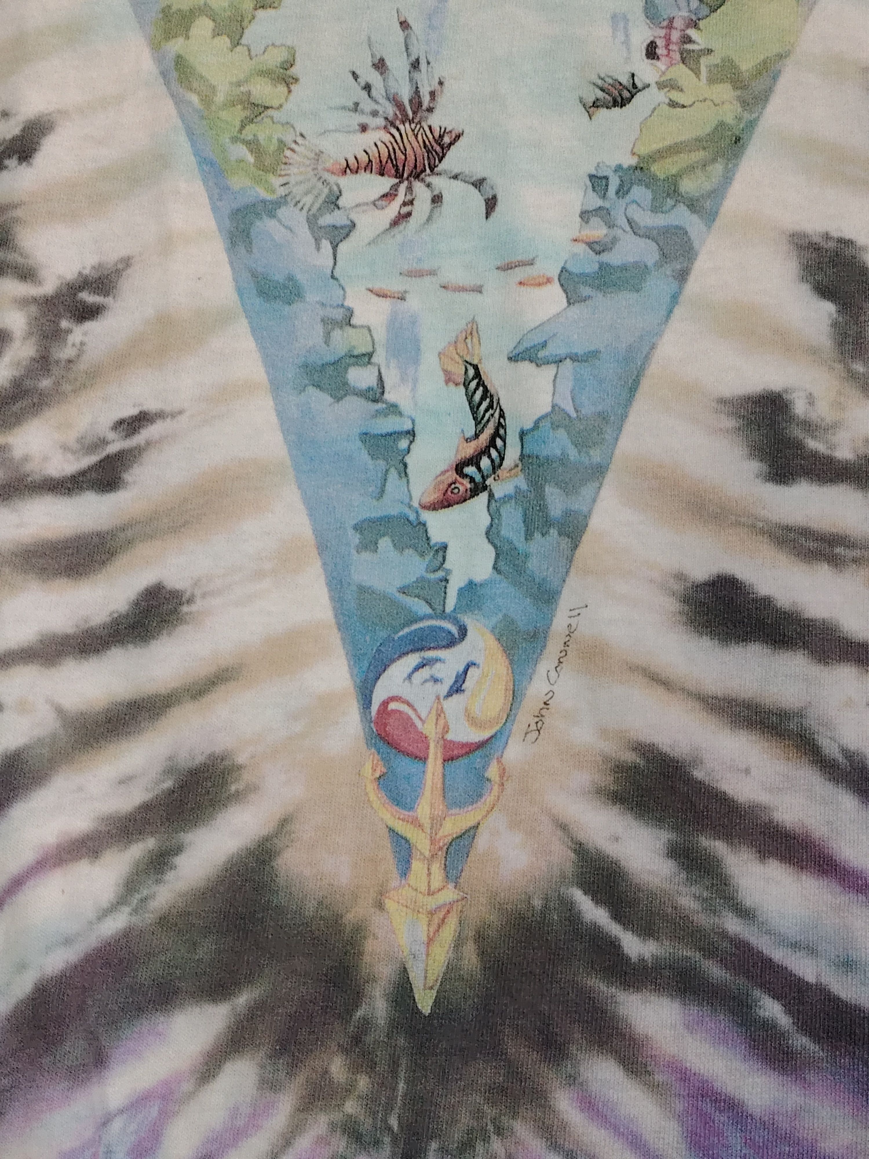 Liquid Blue Vintage 90s Liquid Blue John Connell "Ocean" tie-dye t-shirt Size US XL / EU 56 / 4 - 4 Thumbnail