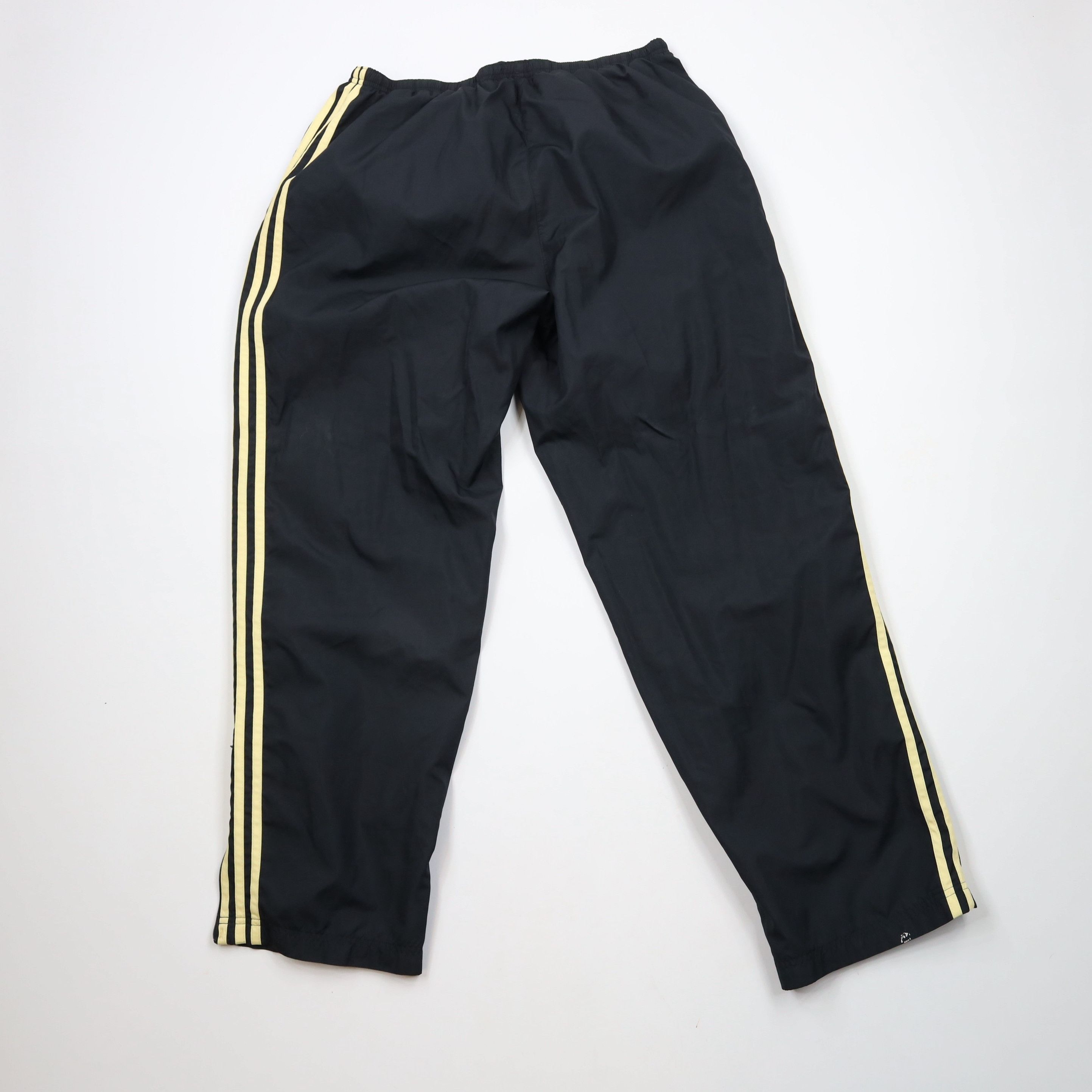 Adidas × Vintage Vintage Adidas Lined Wide Leg Windbreaker Pants Black Gold Size US 38 / EU 54 - 12 Thumbnail