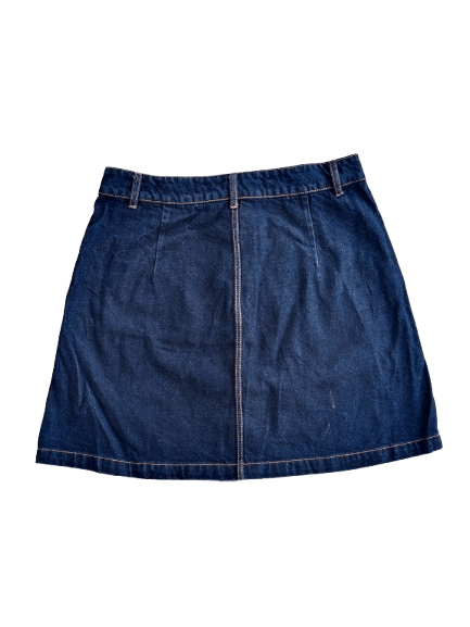 H&M DIVIDE H&M Denim Skirt Patchwork Style Size 30" / US 8 / IT 44 - 2 Thumbnail