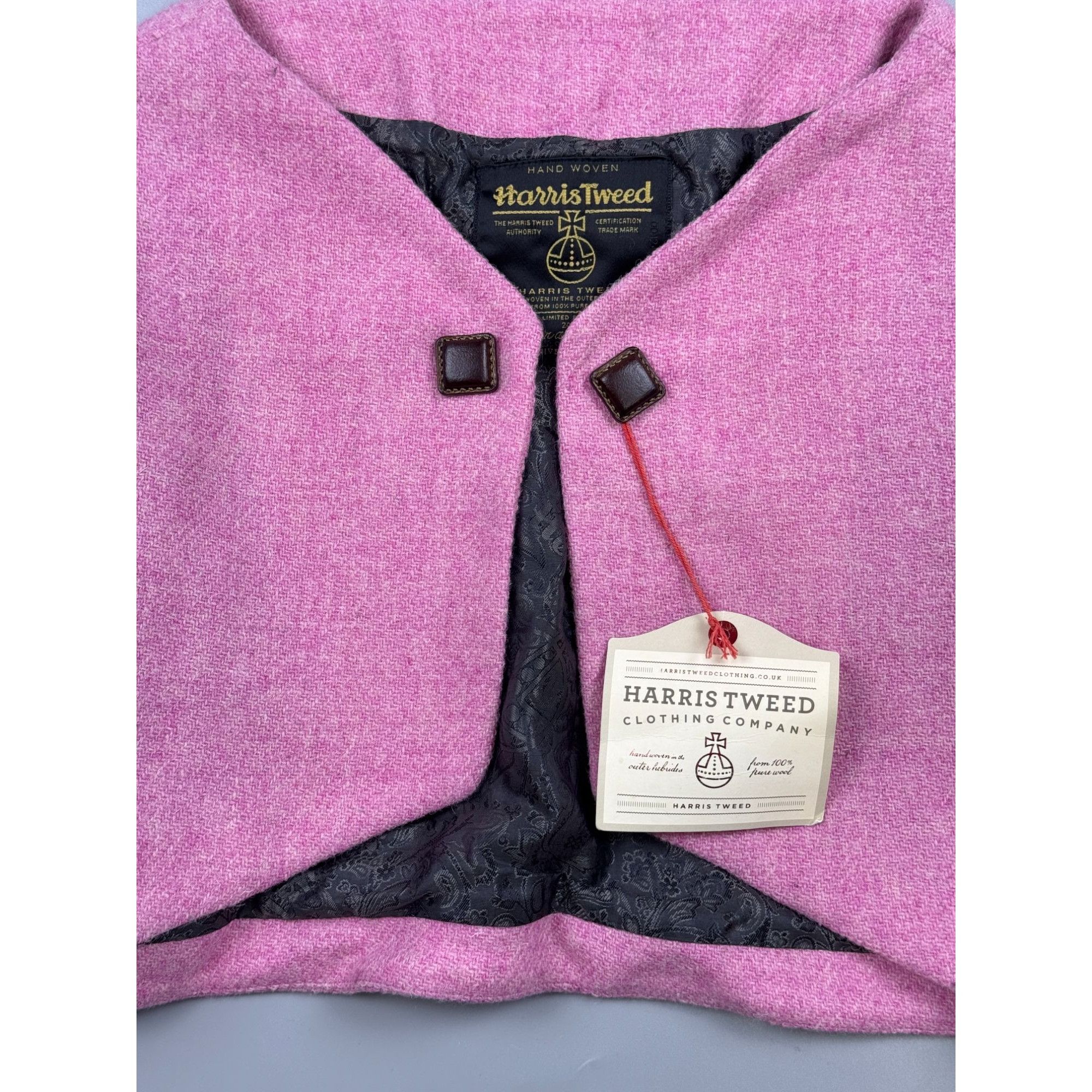 Harris Tweed Harris Tweed Shortened Pink Cardigan (Y1217) Size M / US 6-8 / IT 42-44 - 3 Thumbnail