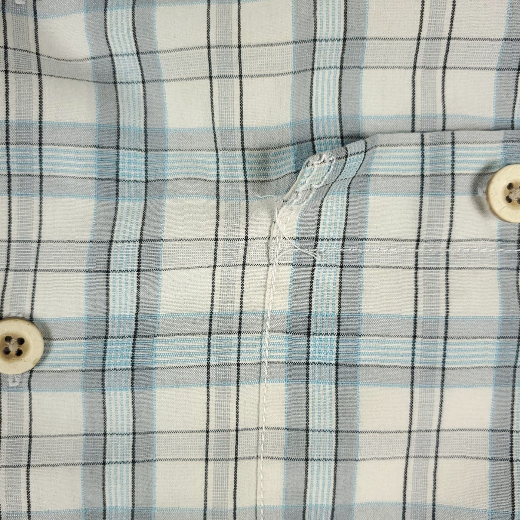 Tommy Bahama Tommy Bahama Shirt Mens Large Blue Plaid Silk Cotton Button Up Short Sleeve S... Size US L / EU 52-54 / 3 - 3 Thumbnail