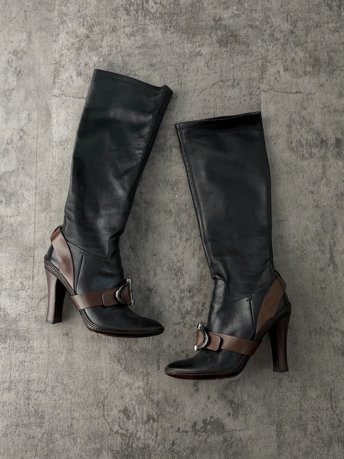 Celine Celine Riding Leather Boots Long Length Size US 8 / IT 38 - 1 Thumbnail