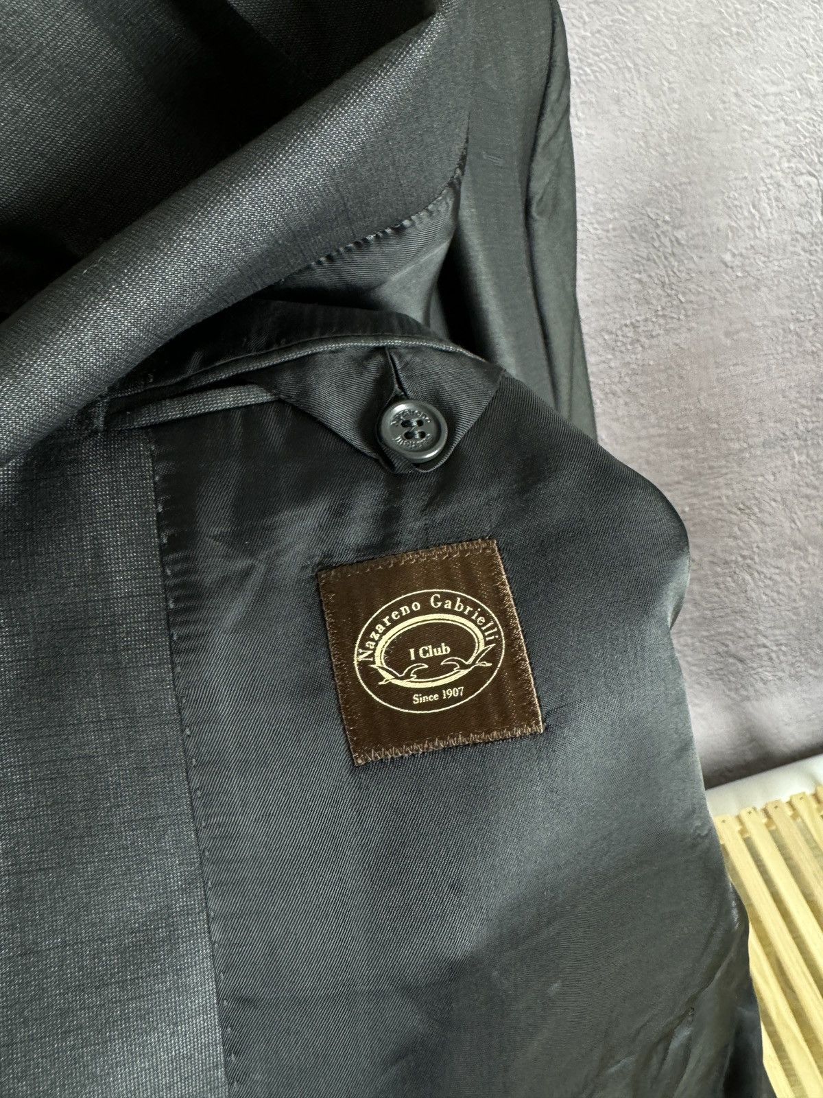Nazareno Gabrielli BNWT Nazareno Gabrielli 2 pcs Panda grey 2 button wool suit Size 44R - 13 Thumbnail