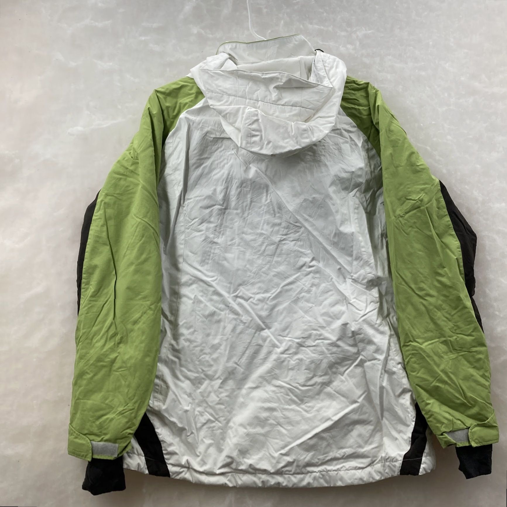 Vintage COLUMBIA Womens Hooded Windbreaker Jacket Size L Green Classic Zip Mid-Length Size L / US 10 / IT 46 - 5 Thumbnail