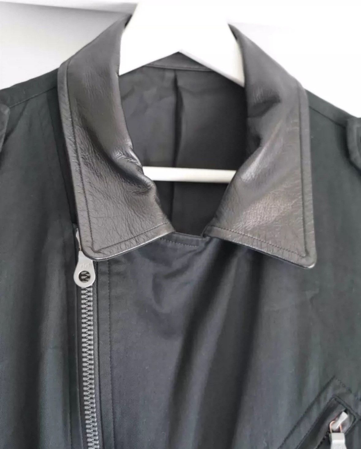 Yohji Yamamoto Yohji Yamamoto 02ss Leather Sleeve Zip Jacket 2412-Nextarrow Size US S / EU 44-46 / 1 - 3 Thumbnail