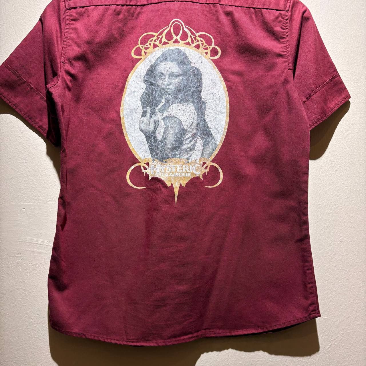 Hysteric Glamour Hysteric Glamour Red Burgundy Girl Short-Sleeved Work Shirt Size US S / EU 44-46 / 1 - 6 Thumbnail