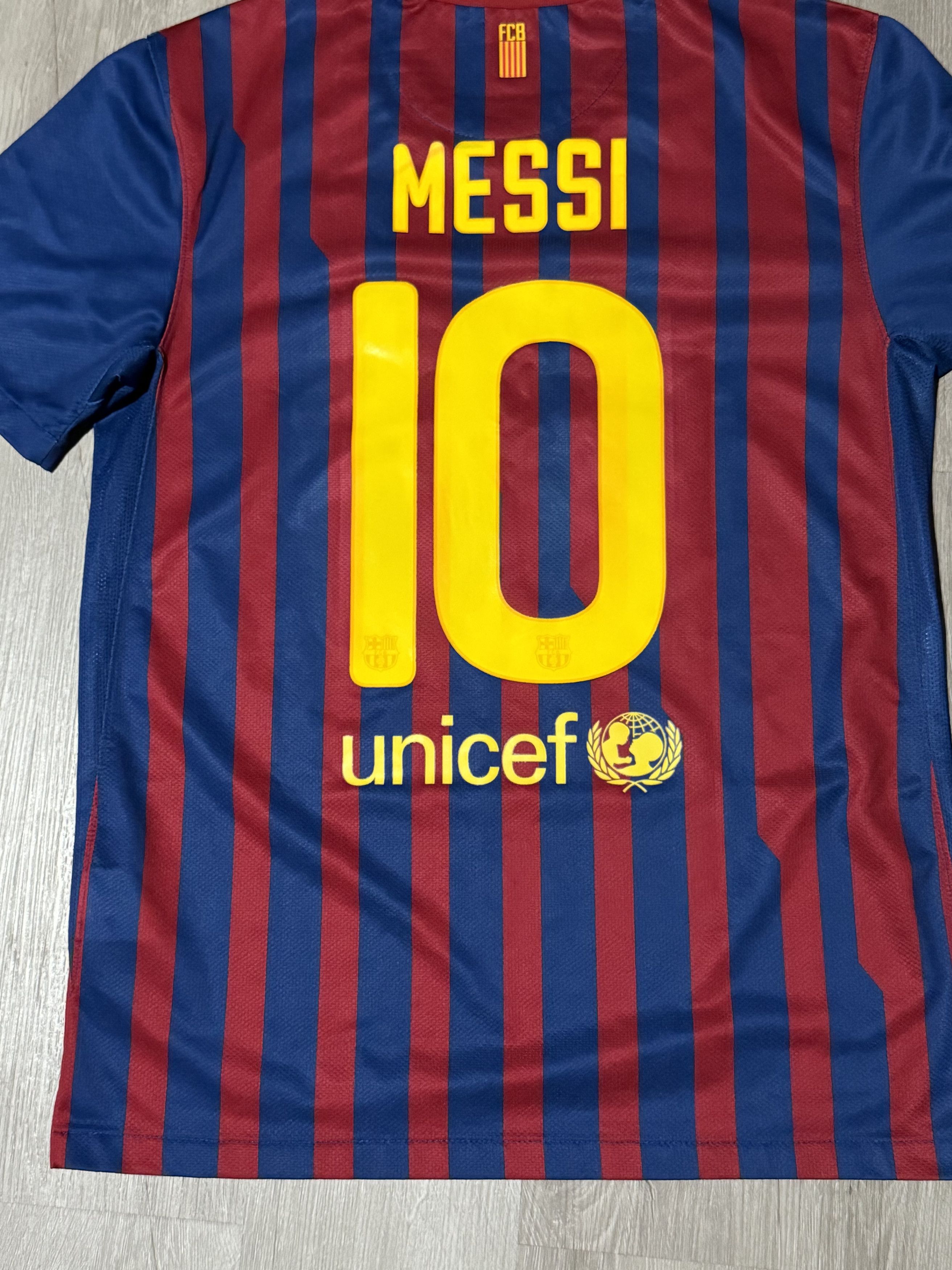 image of F C Barcelona x Nike Barcelona 11/12 Home 10 Messi Fcb Jersey Shirt Trikot Size M in Blaugrana