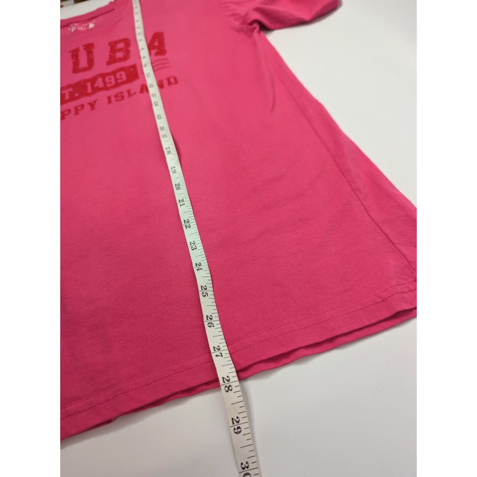 Spell Aruba Sea Man T-Shirt Pink Cotton Crew Neck Short Sleeve Large Men Beach Fish Graphic Print Size US L / EU 52-54 / 3 - 4 Thumbnail