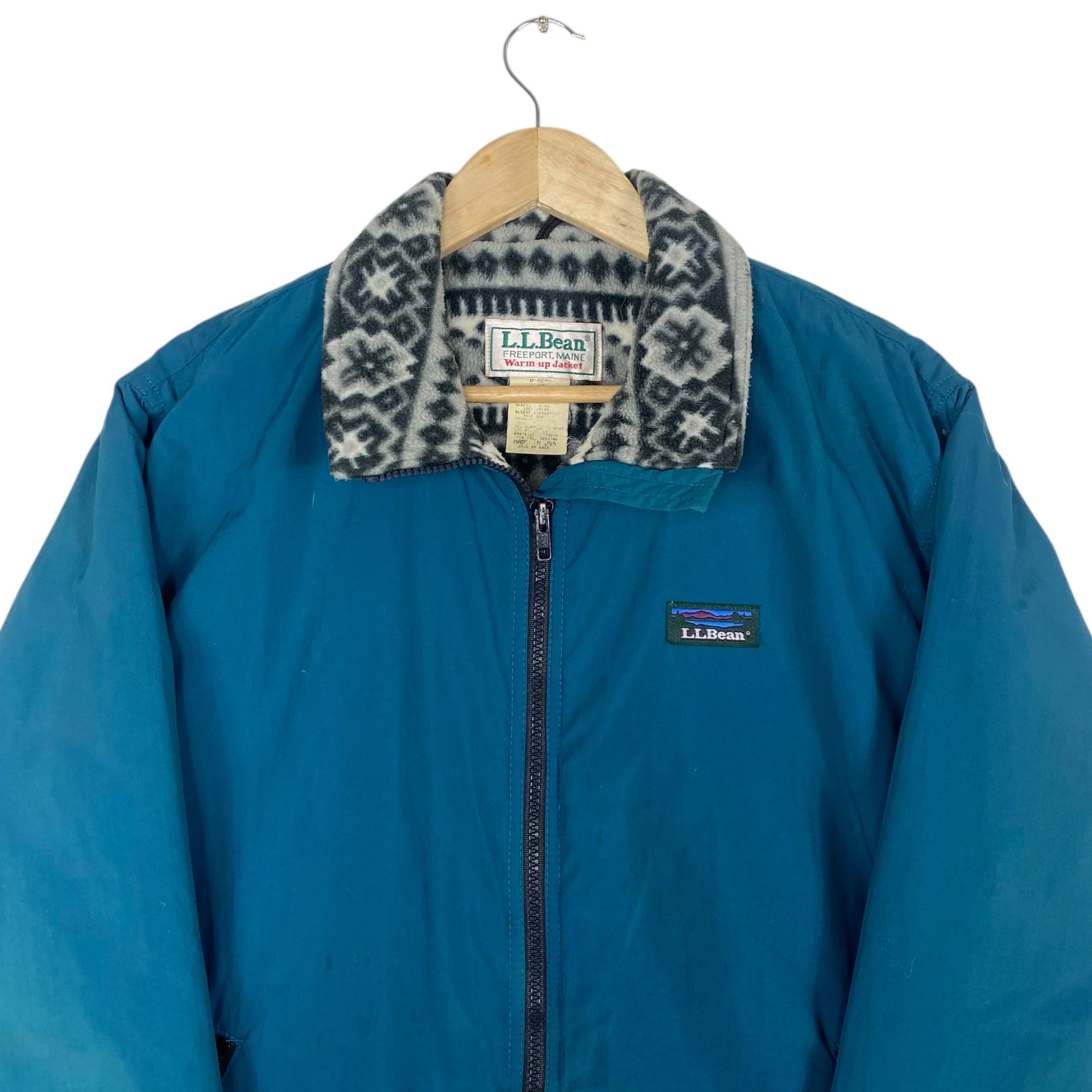 L.L. Bean 💥80s LL BEAN WARM UP BOMBER JACKET TEAL GREEN Size L / US 10 / IT 46 - 6 Thumbnail