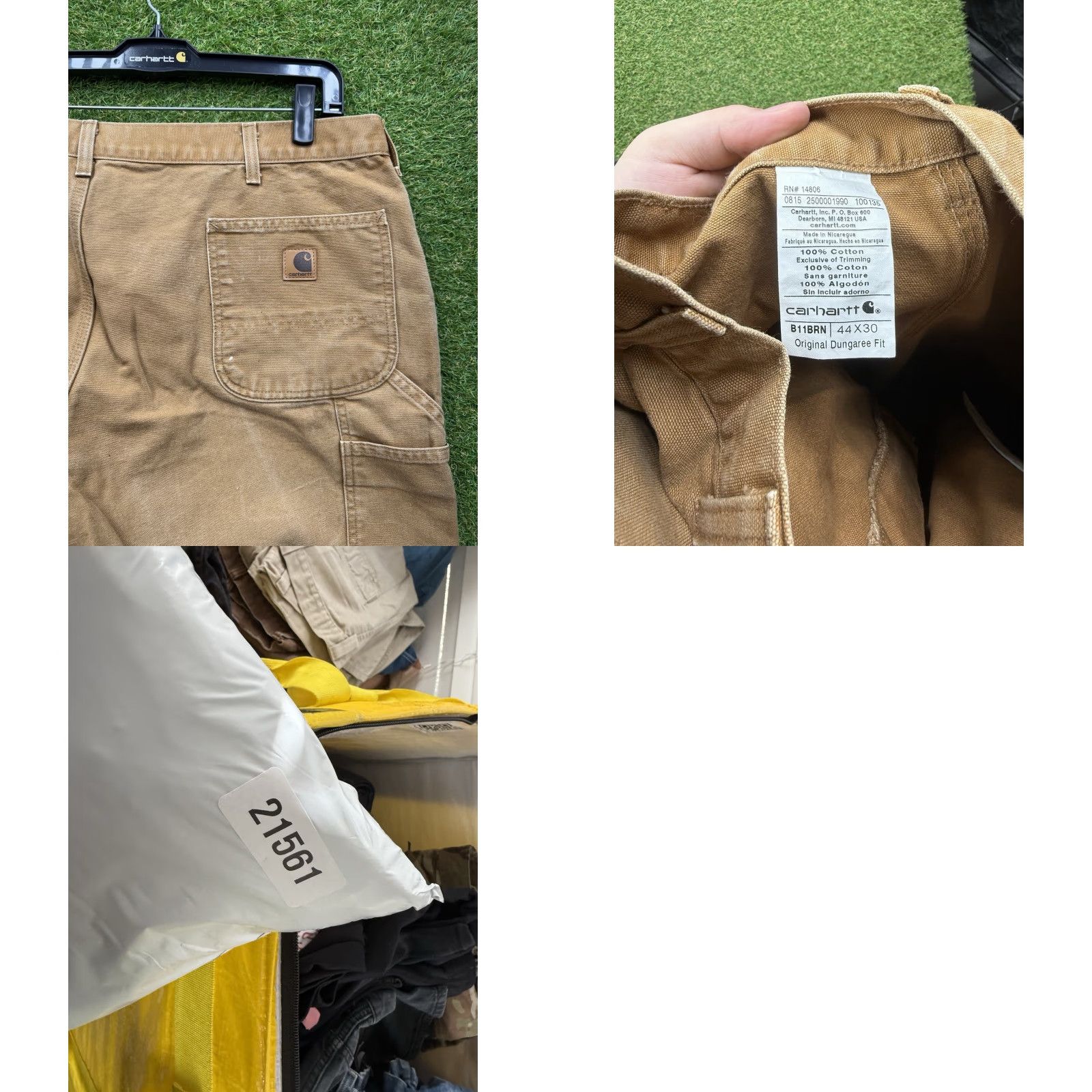 Carhartt VINTAGE Carhartt Pants Mens 44x30 Brown Original Dungaree Fit Duck Canvas Carpenter Workwear Mens Size US 44 / EU 60 - 8 Thumbnail