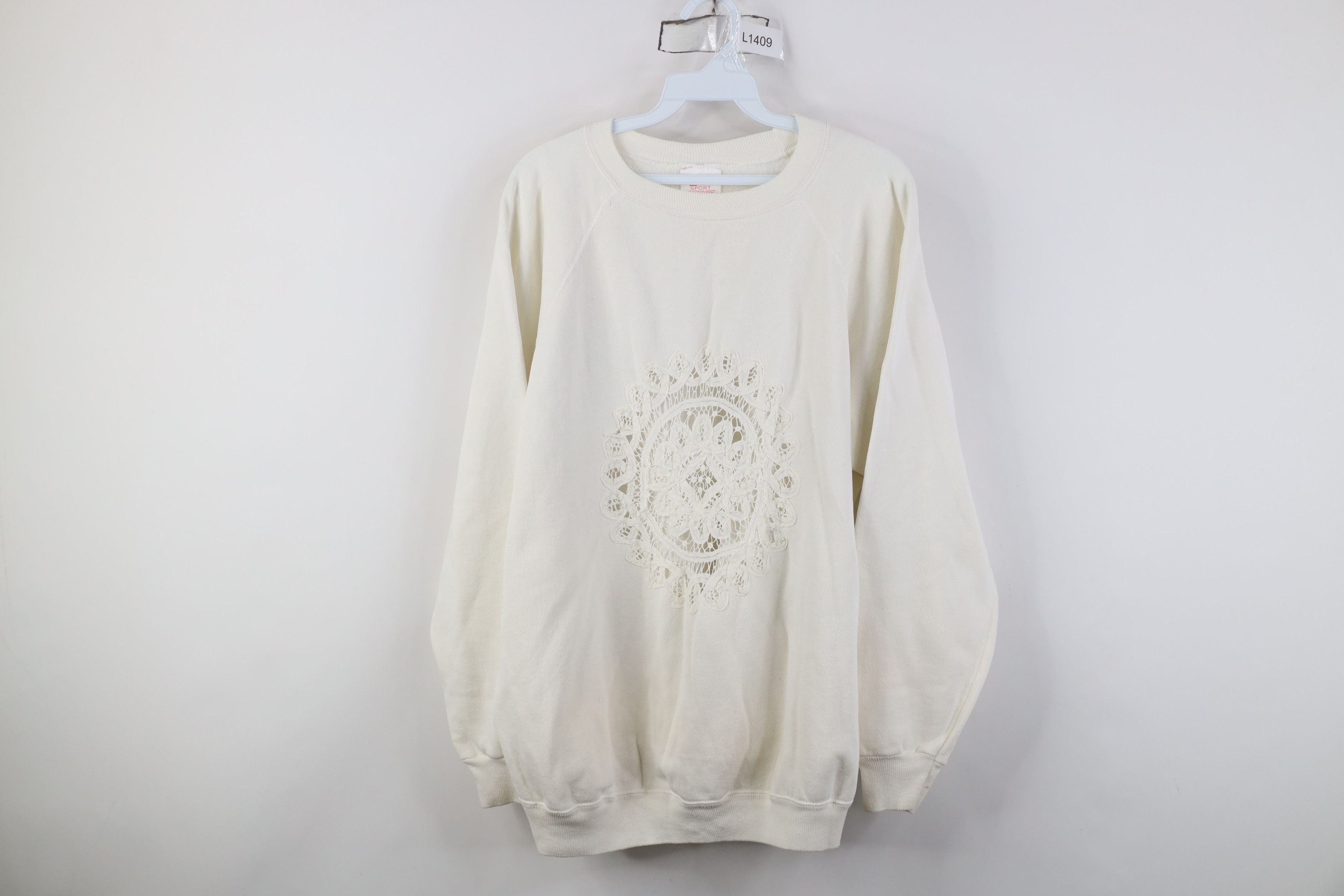 Vintage Vintage 80s 90s Streetwear Patch Crewneck Sweatshirt USA Size XXL / US 16-18 / IT 52-54 - 1 Thumbnail