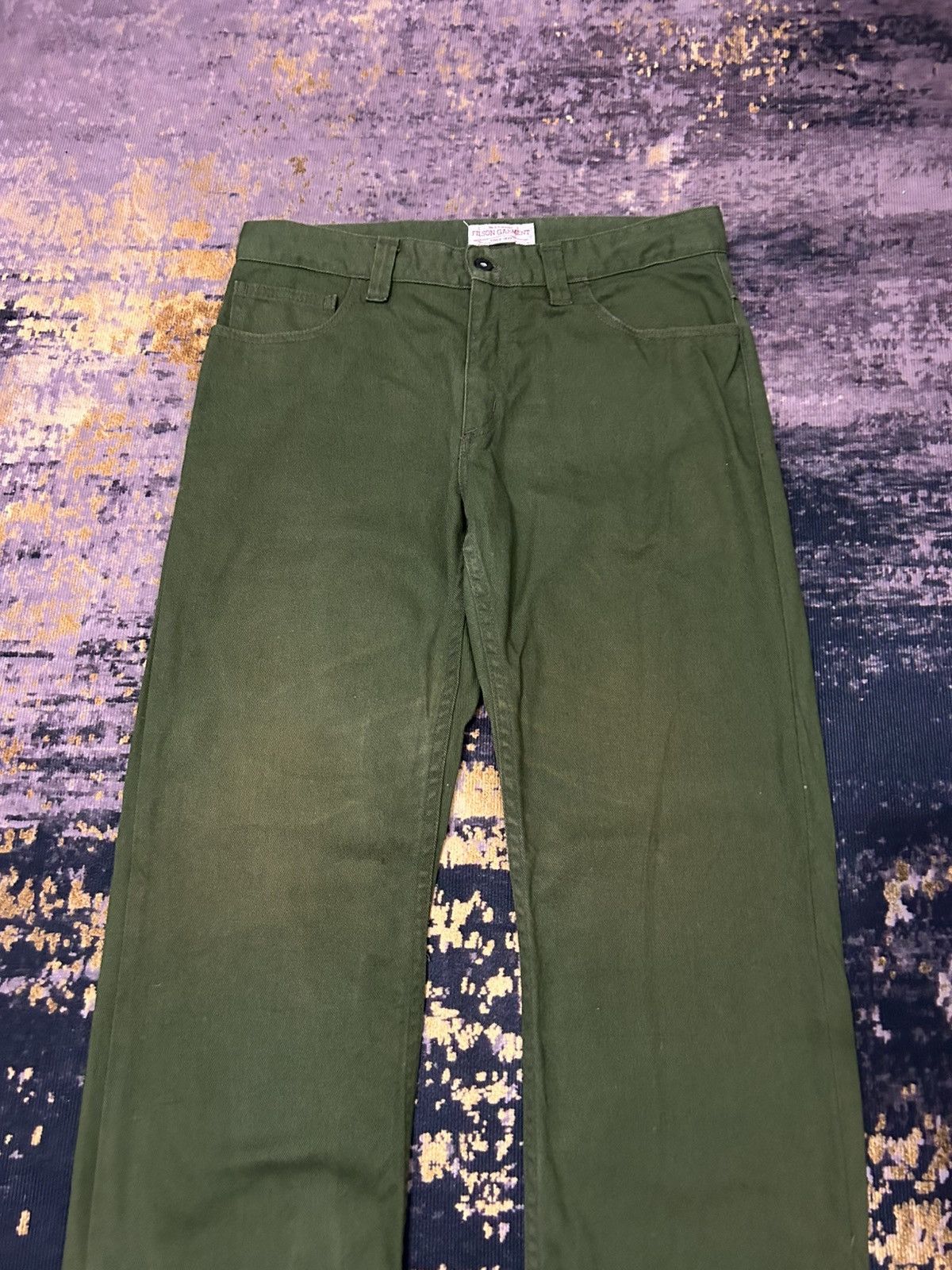 Filson Filson Army Green Sun Faded Pants Size US 33 - 3 Thumbnail