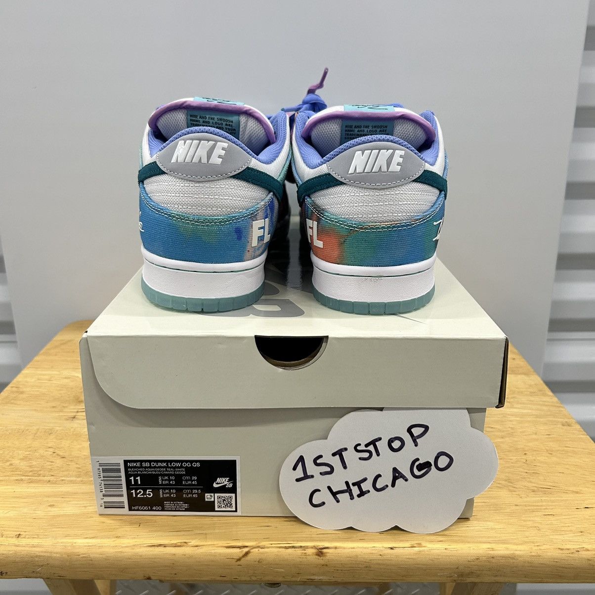 Futura × Nike Nike SB Dunk Low Futura Laboratories Size 11 Aqua NEW Size US 11 / EU 44 - 4 Thumbnail