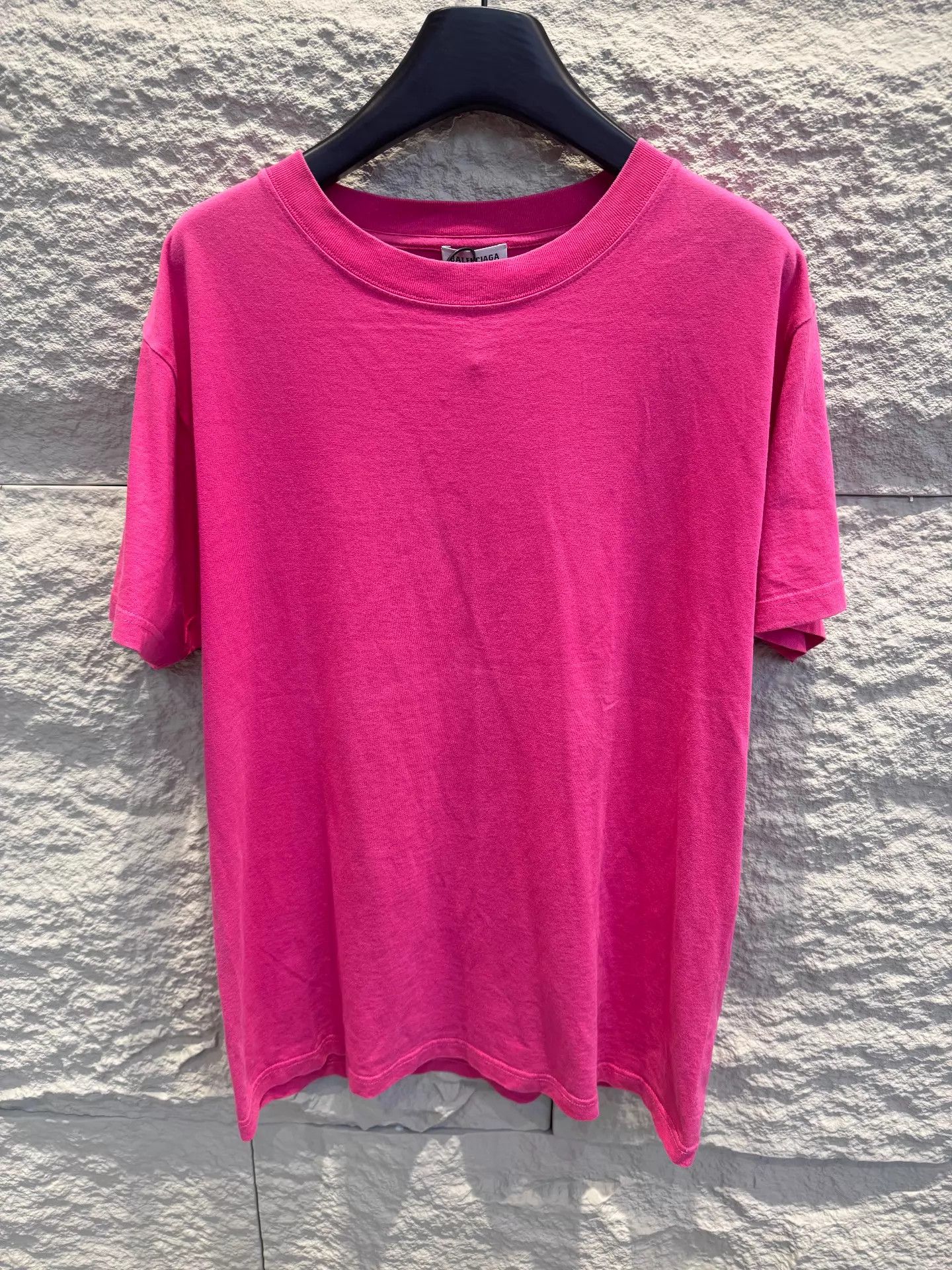 Balenciaga Balenciaga Pink Back Embroidered Logo Short Sleeve T-shirt M Size M / US 6-8 / IT 42-44 - 1 Thumbnail