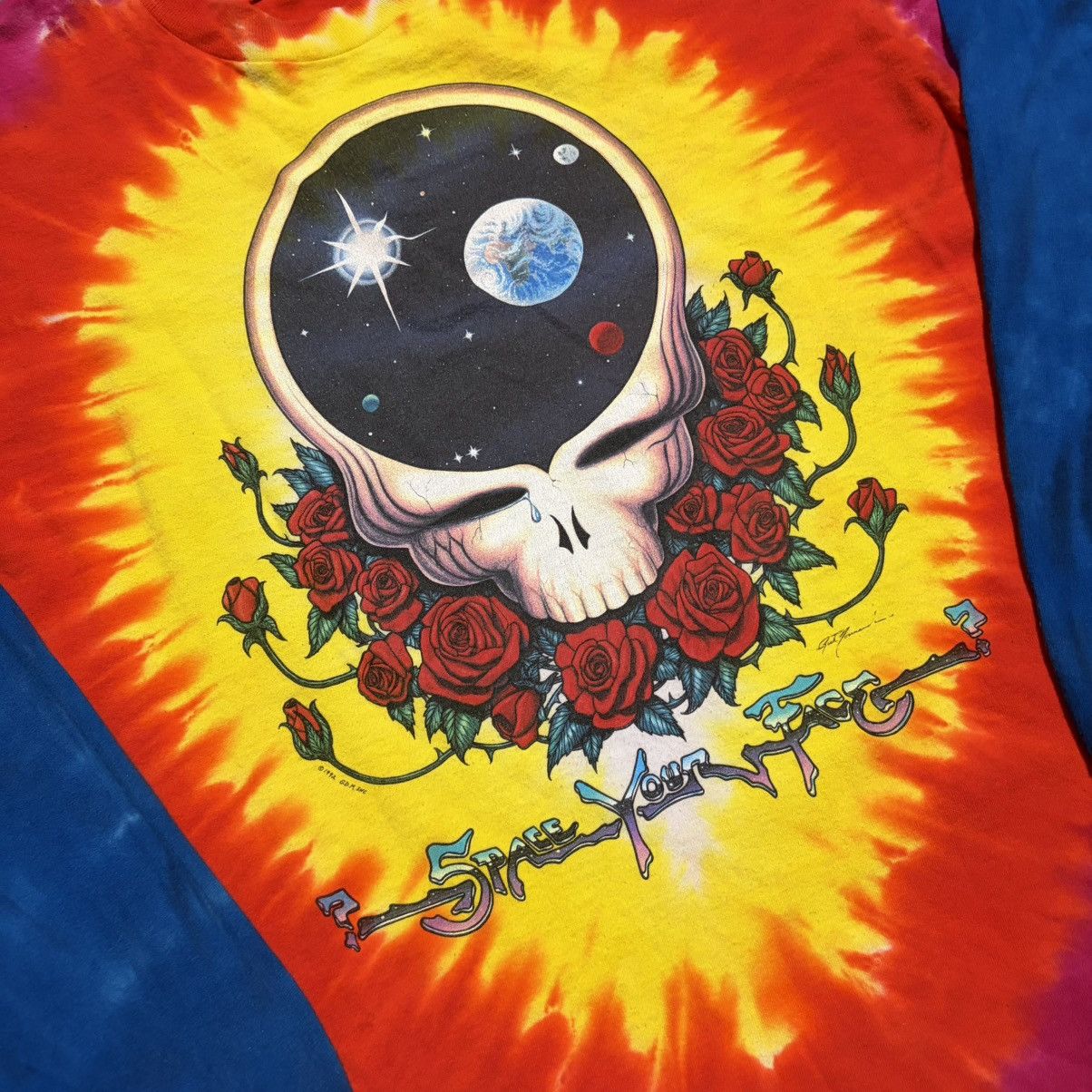 Grateful Dead Vintage Grateful Dead Space Your Face Long Sleeve T shirt Size US XL / EU 56 / 4 - 5 Thumbnail