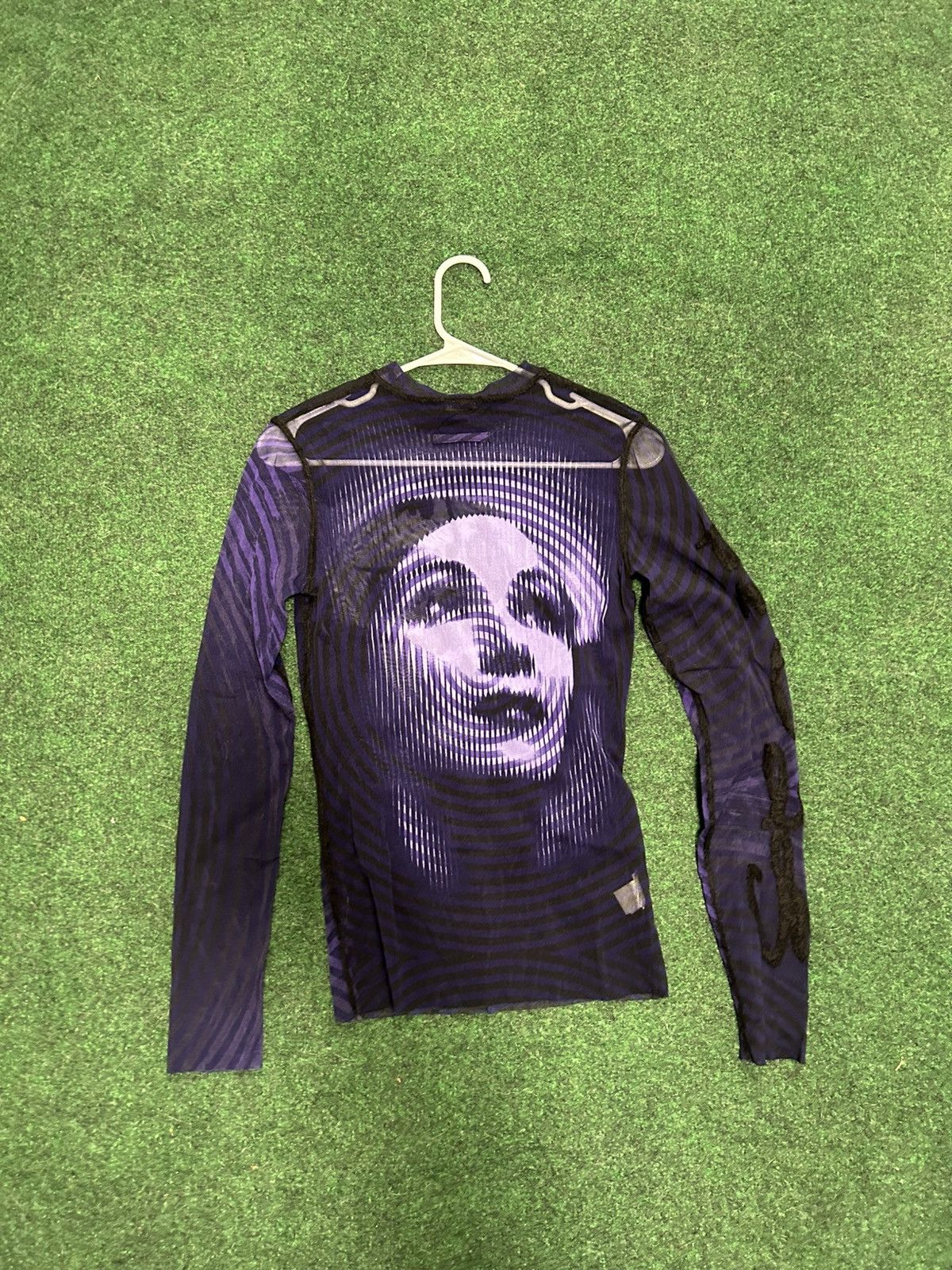 Japanese Brand × Jean Paul Gaultier AW 2001 Jean Paul Gaultier Homme Embroidered Mesh Top Size US M / EU 48-50 / 2 - 2 Thumbnail
