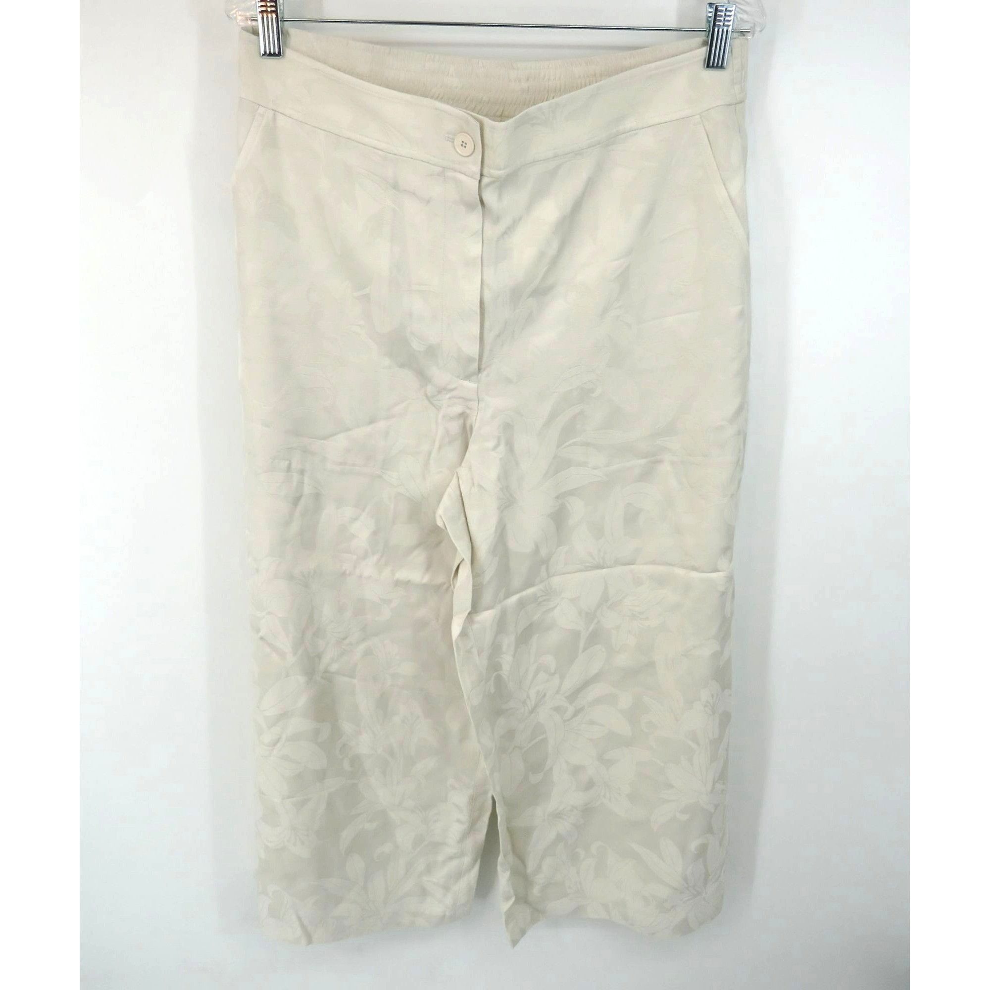 Club Monaco Club Monaco Womens Lightweight Jacquard Culottes 12 Silver D Size 34" / US 12 / IT 48 - 3 Thumbnail