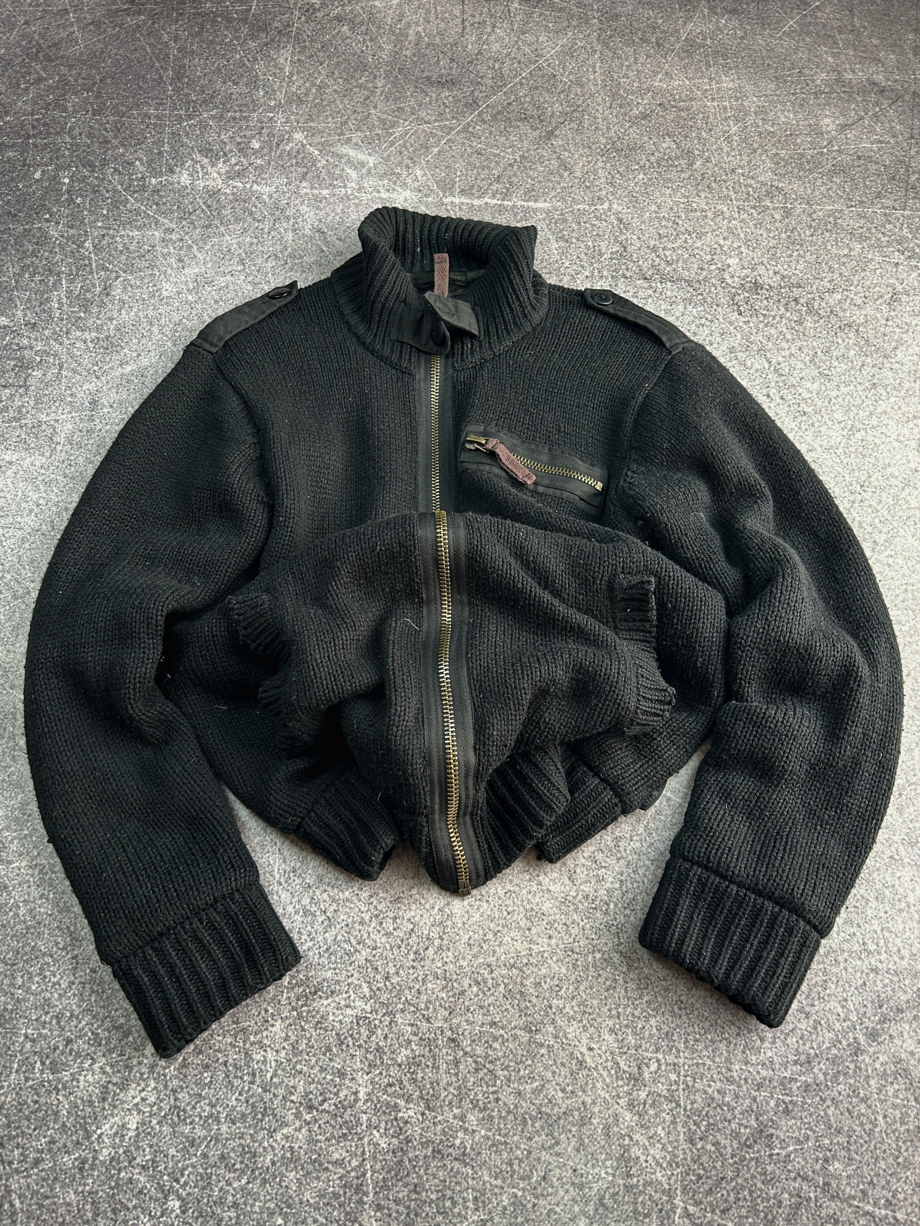 Y2K Junya Watanabe Kapital Style Japanese Zip Fur Sweater