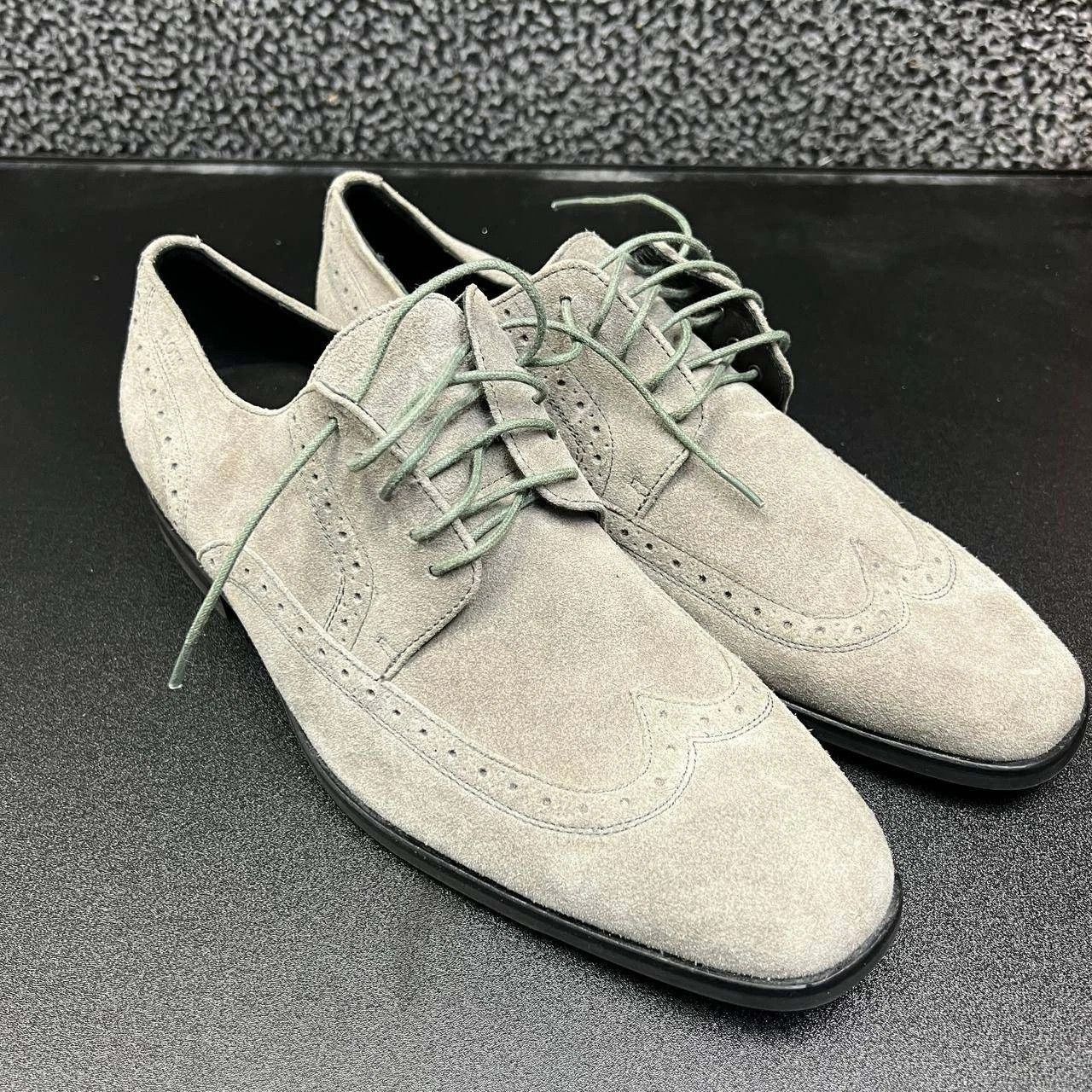 Hugo Boss Hugo Boss Dress Shoes Men 8 Suede Derby Lace-Up 50211002 Size US 8 / EU 41 - 1 Thumbnail