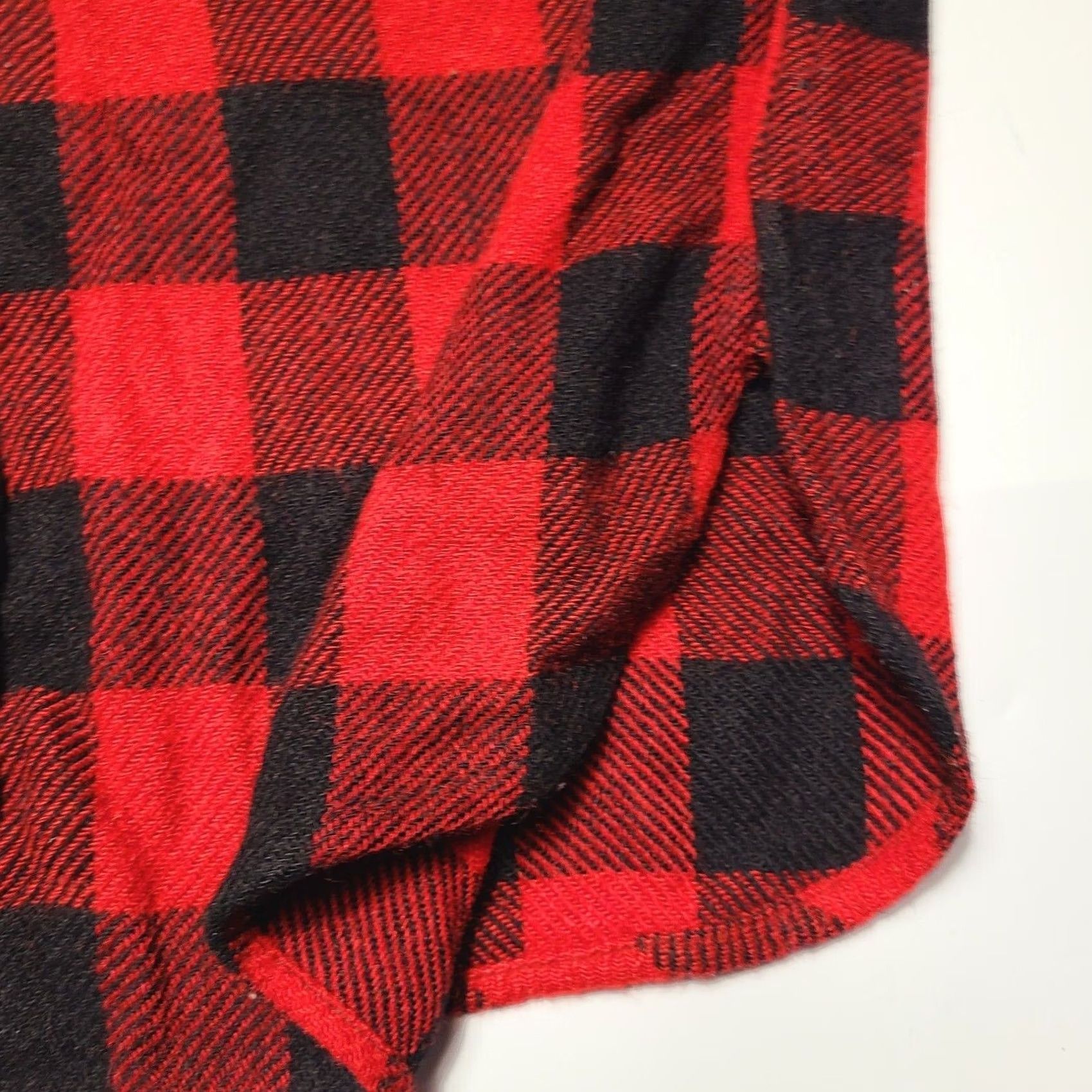 Sears VINTAGE Sears King Road Shop Mens L Button Flannel Full Cut Long Sleeve 70s Plaid Wool Red Tail Pocket Jacket? Size US L / EU 52-54 / 3 - 6 Thumbnail