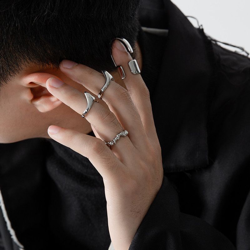Jewelry Hip-hop Jewelry Rings Open Size Chrome Ring (Size 7-13) Size ONE SIZE - 3 Thumbnail