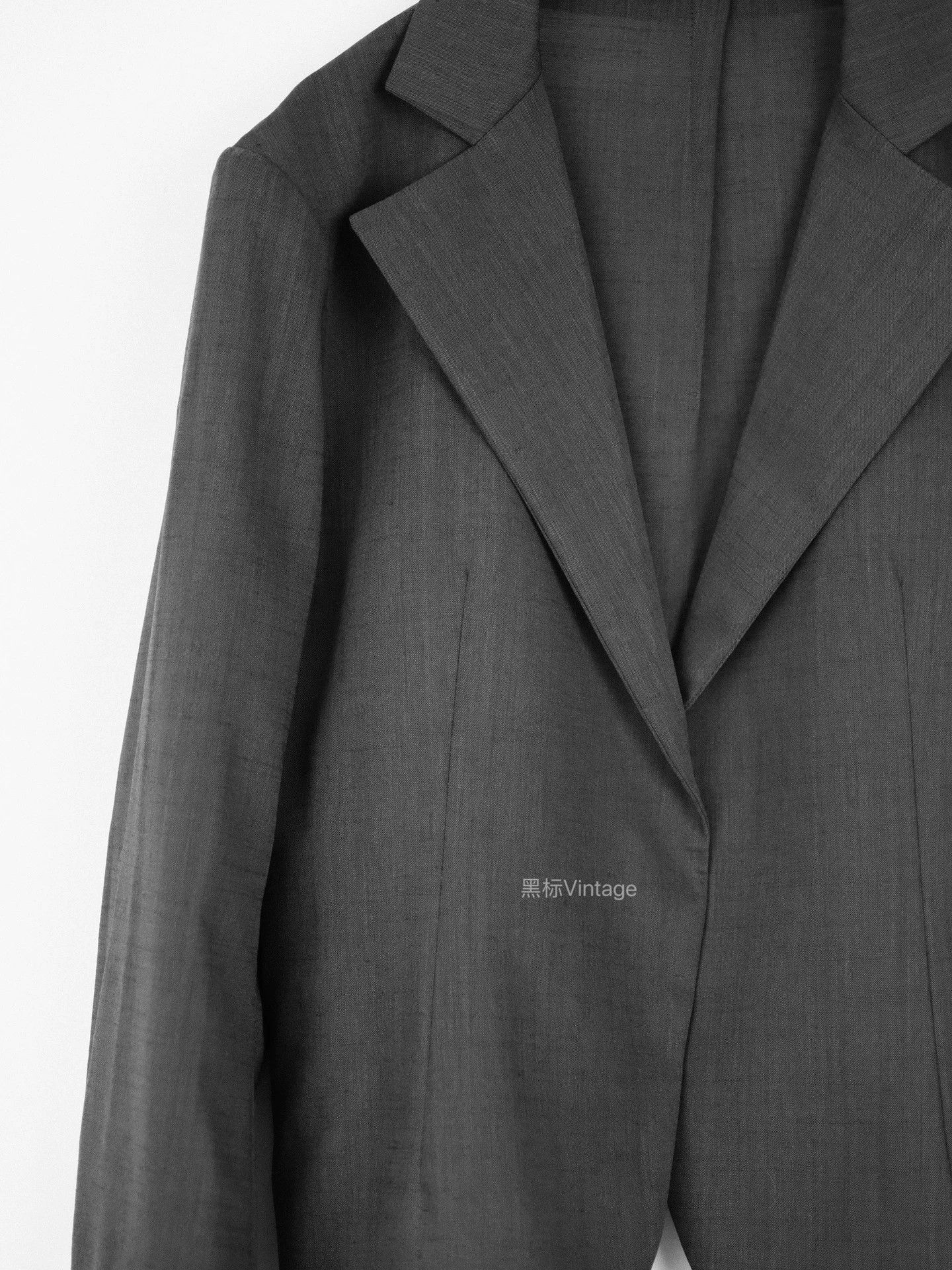 Yohji Yamamoto Yohji Yamamoto 15AW Charcoal Gray Minimal Blazer Women's Size S / US 4 / IT 40 - 2 Thumbnail
