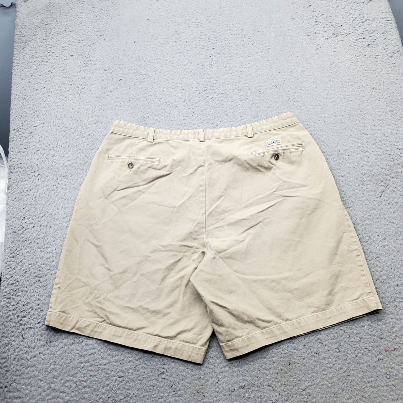 Polo Ralph Lauren Polo Ralph Lauren Chino Shorts Mens 40 Tan Pleated Classic Fit Low Waist Size US L / EU 52-54 / 3 - 2 Thumbnail