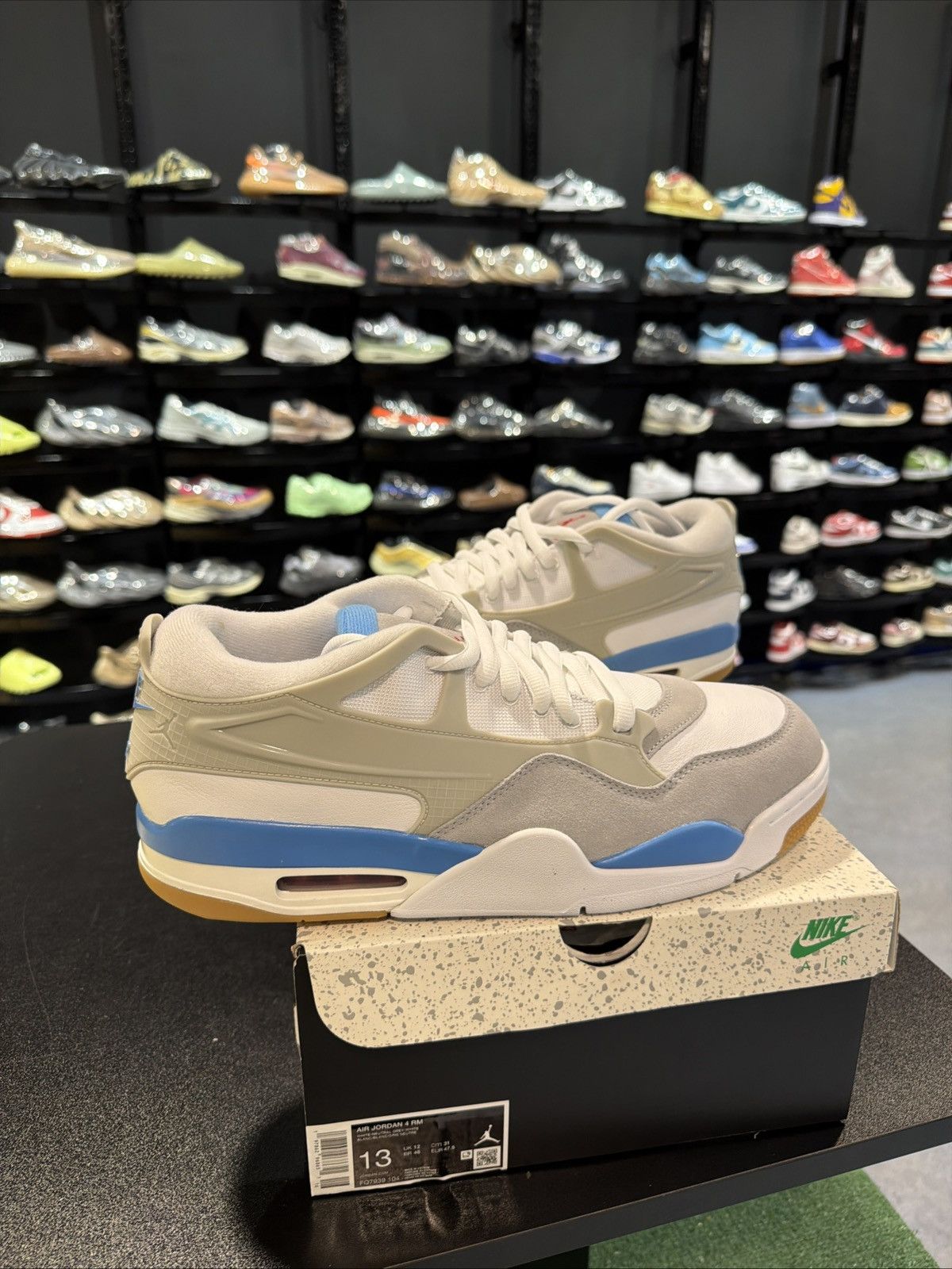 Jordan Brand Nike Air Jordan 4 RM Sneakers Shoes White/Neutral Gray Size US 13 / EU 46 - 1 Thumbnail