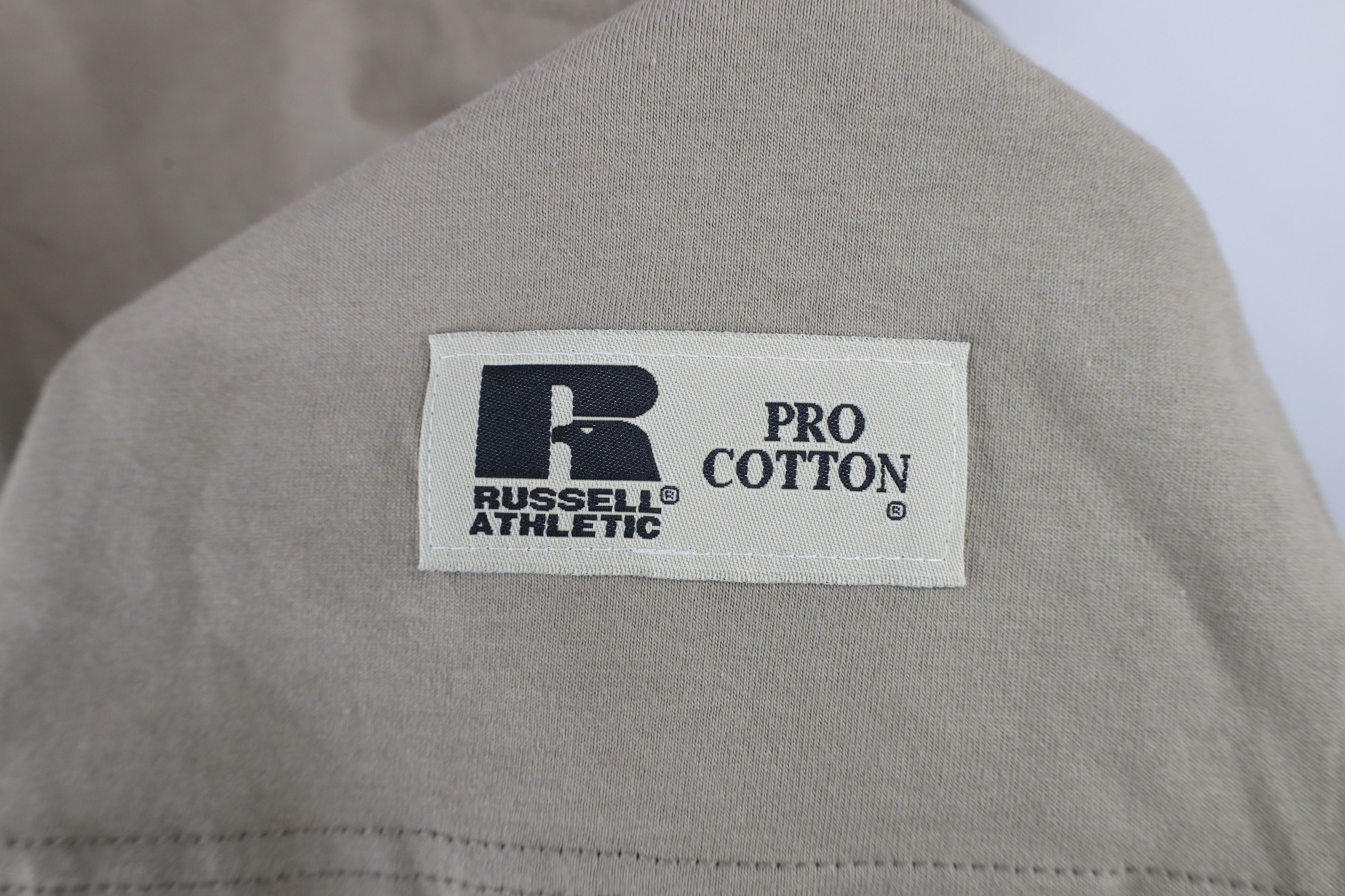 Russell Athletic × Vintage Vintage 90s Russell Athletic Pocket T-Shirt Beige Cotton Size US L / EU 52-54 / 3 - 4 Thumbnail