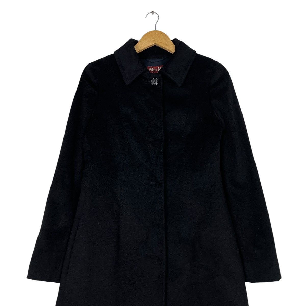Designer × Max Mara 💥MAX MARA STUDIO BLACK PARKA JACKET Size S / US 4 / IT 40 - 4 Thumbnail