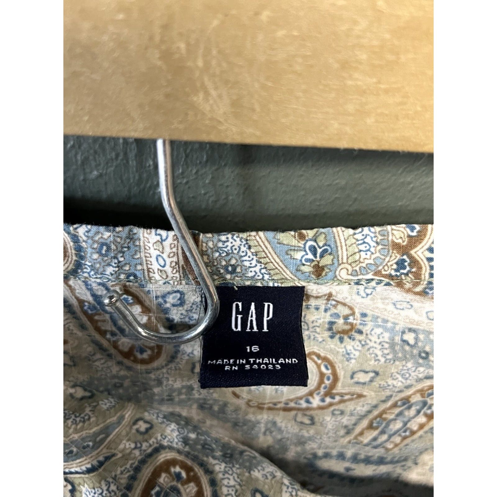 Gap Gap Skirt Womens Long Flare Paisley Green 16 Size 16 Size 38" / US 16 / IT 52 - 3 Thumbnail