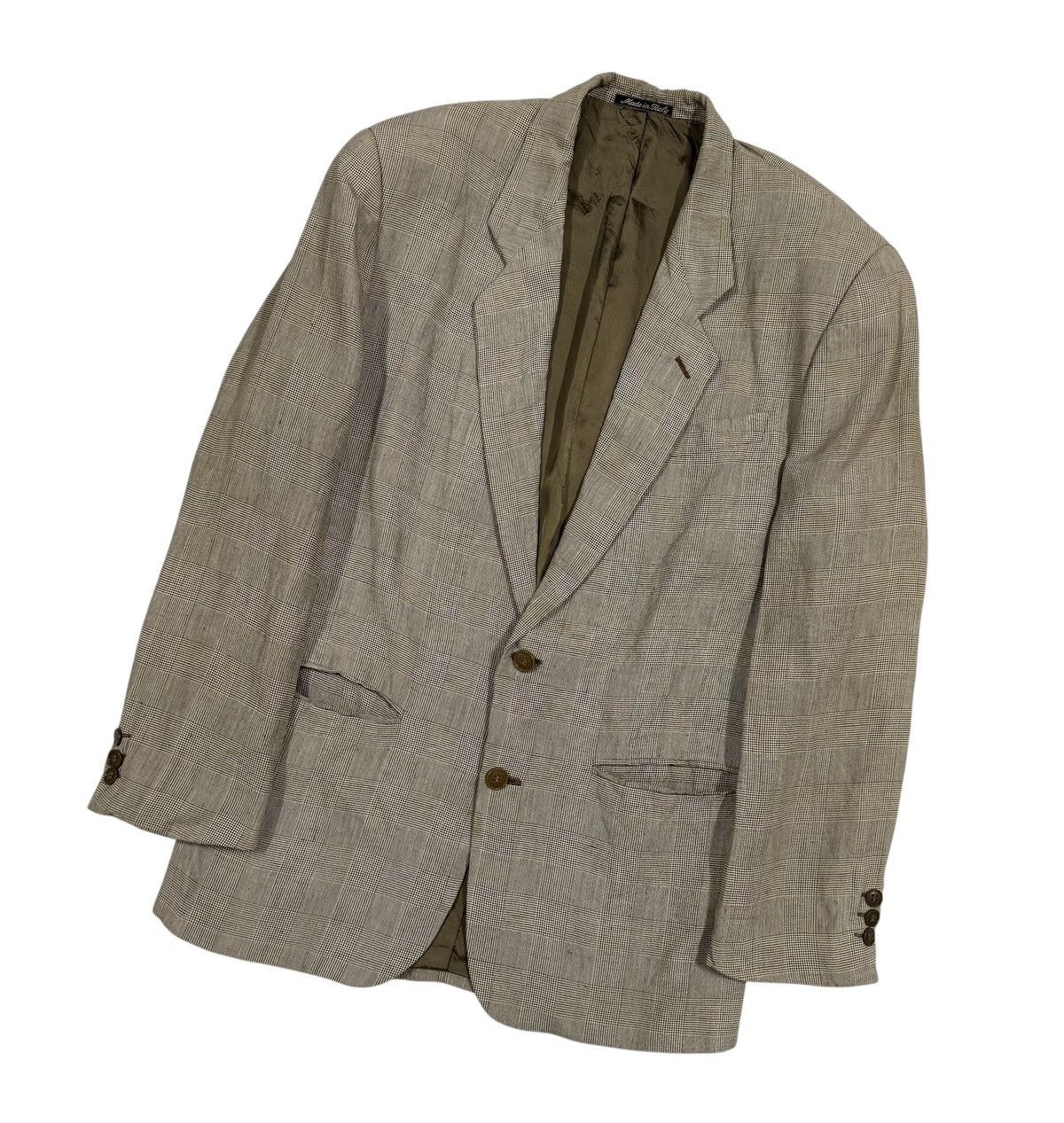 Emporio Armani Vtg🔥Emporio Armani Checkered Blazer Casual Size 48R - 7 Thumbnail