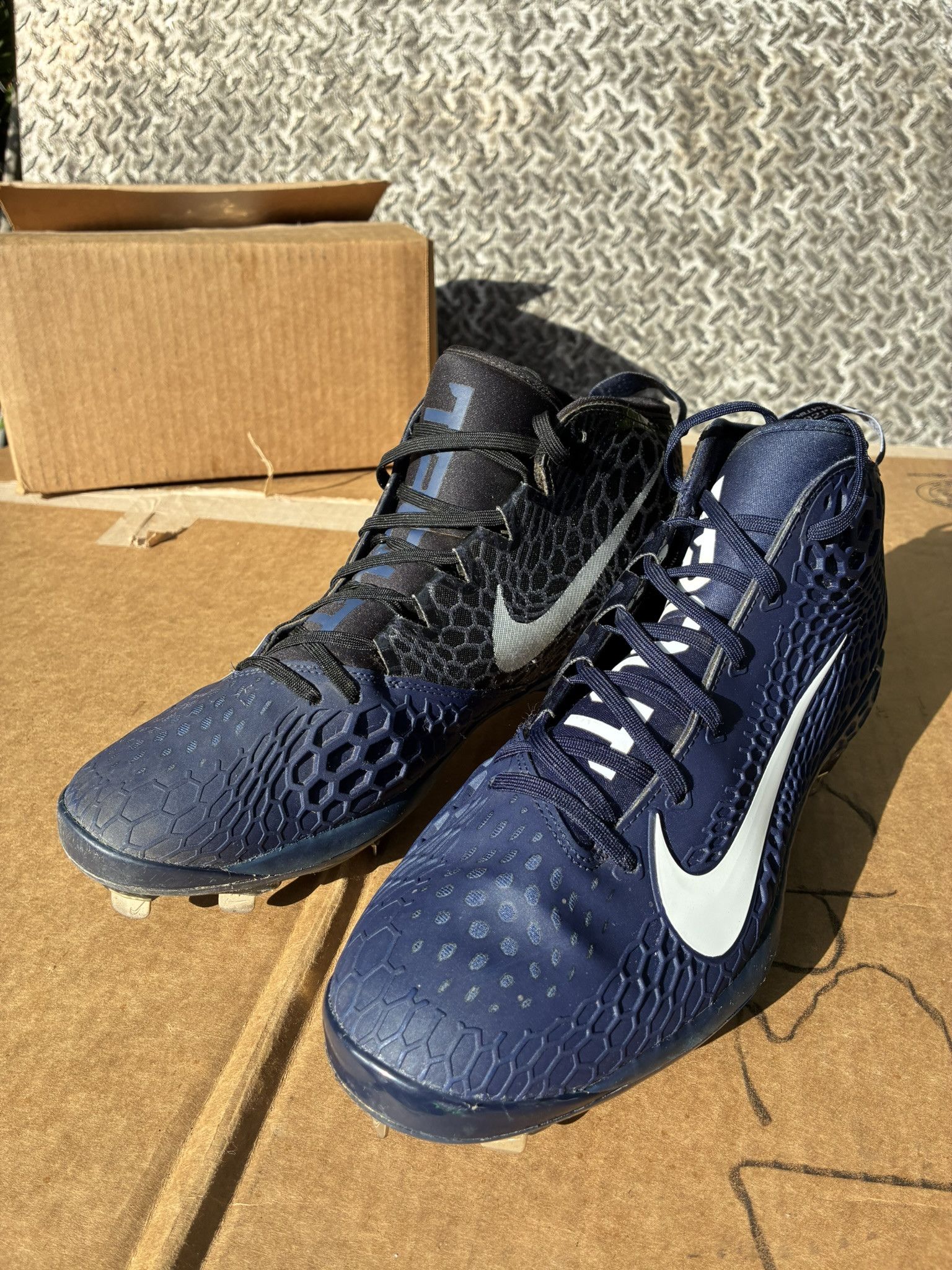 Nike Nike Force Zoom Trout 5 Metal Baseball Cleats Navy Size 12 Size US 12 / EU 45 - 5 Thumbnail