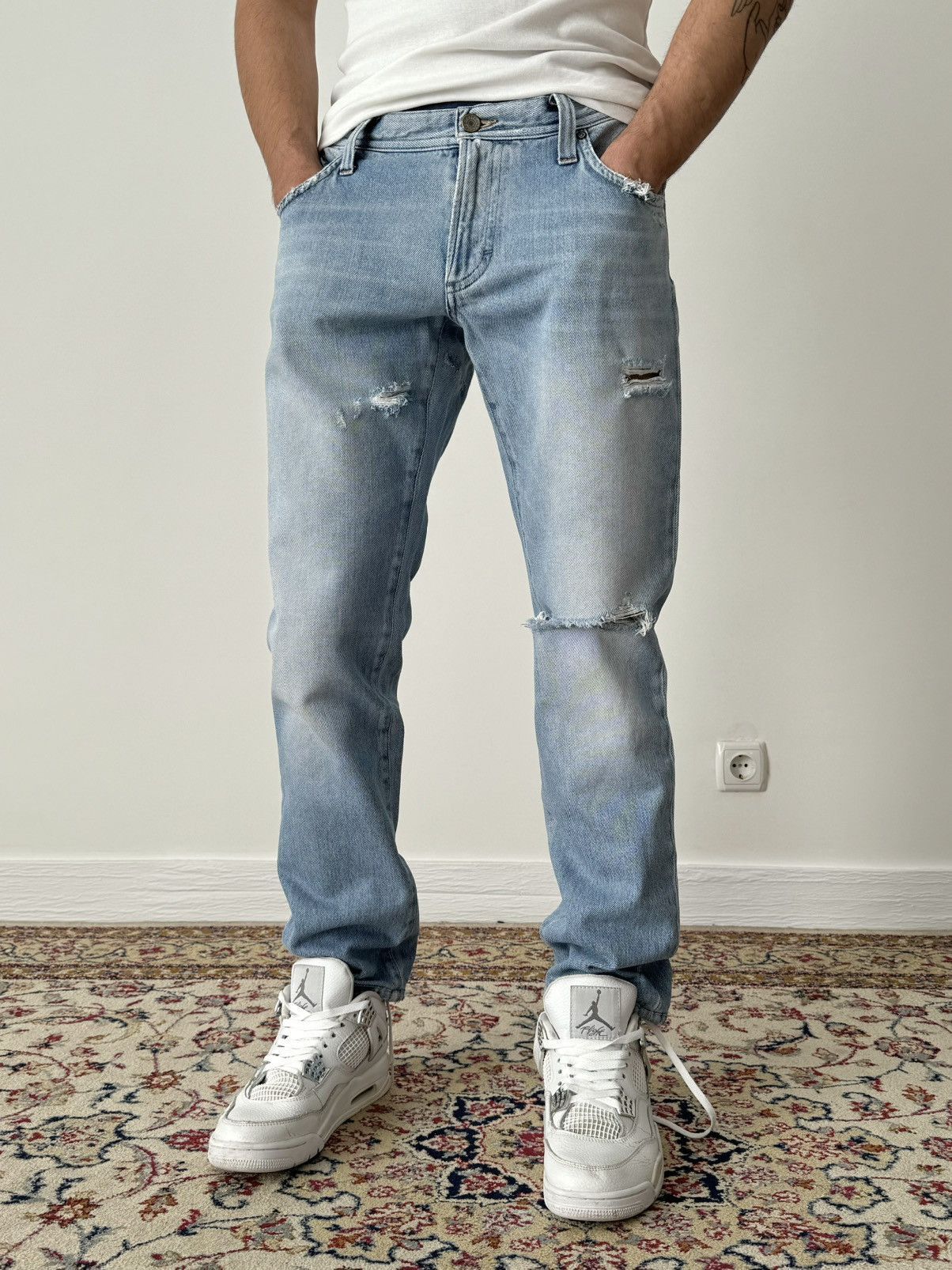 Dolce & Gabbana × Vintage Vintage Dolce & Gabbana Opium Ripped Slim Jeans Pants Size US 32 / EU 48 - 1 Thumbnail