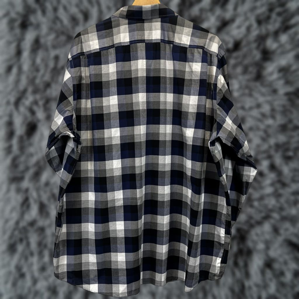 Hart Schaffner Marx Hart Schaffner Marx Long-Sleeve Shirt 3XLT Big & Tall Mens Check Pattern Button-Up Casual Shirt Size US XXL / EU 58 / 5 - 1 Thumbnail