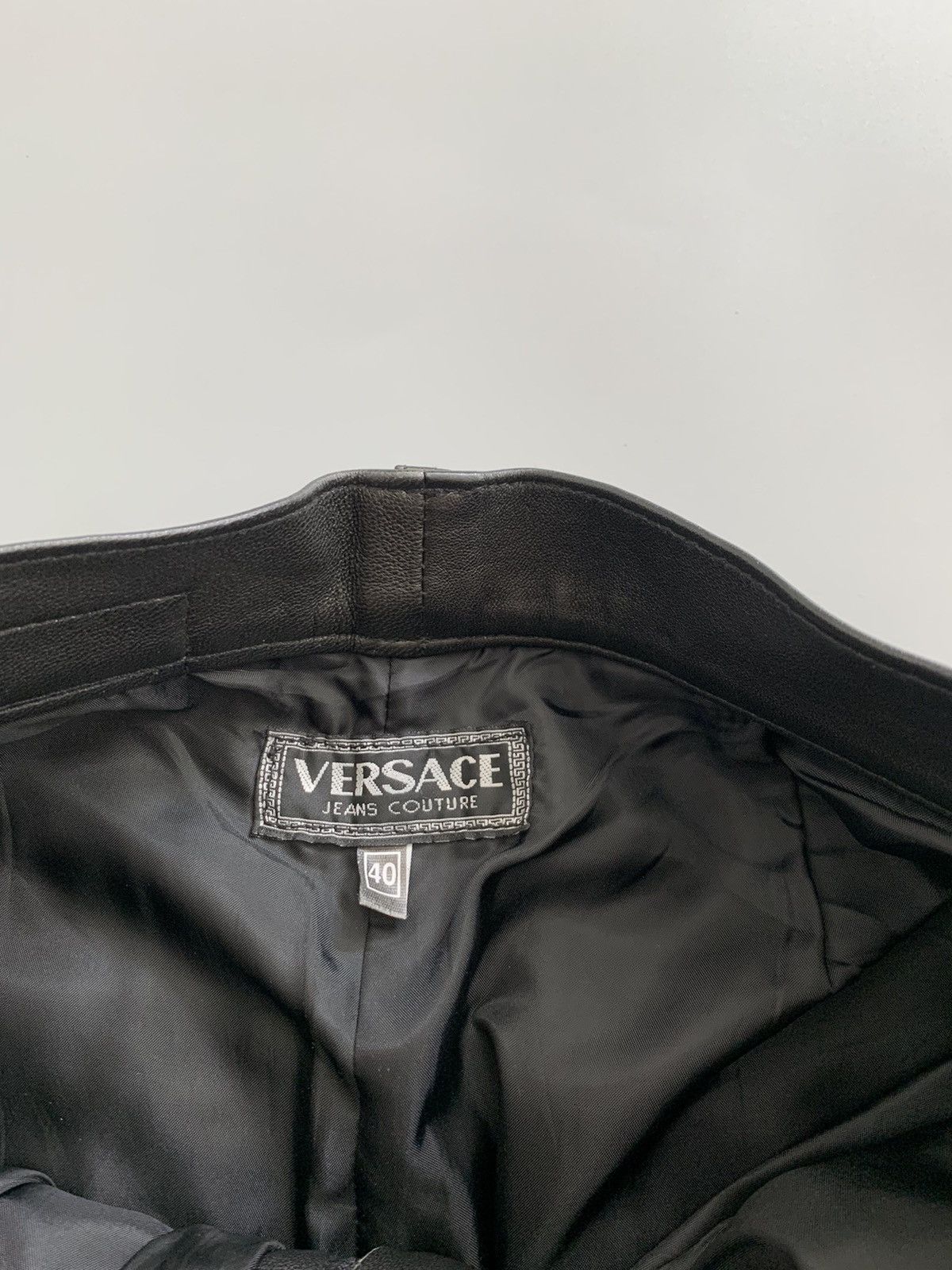 Versace Vintage Versace Leather Pants Y2K streetwear Size 27" / US 4 / IT 40 - 5 Thumbnail