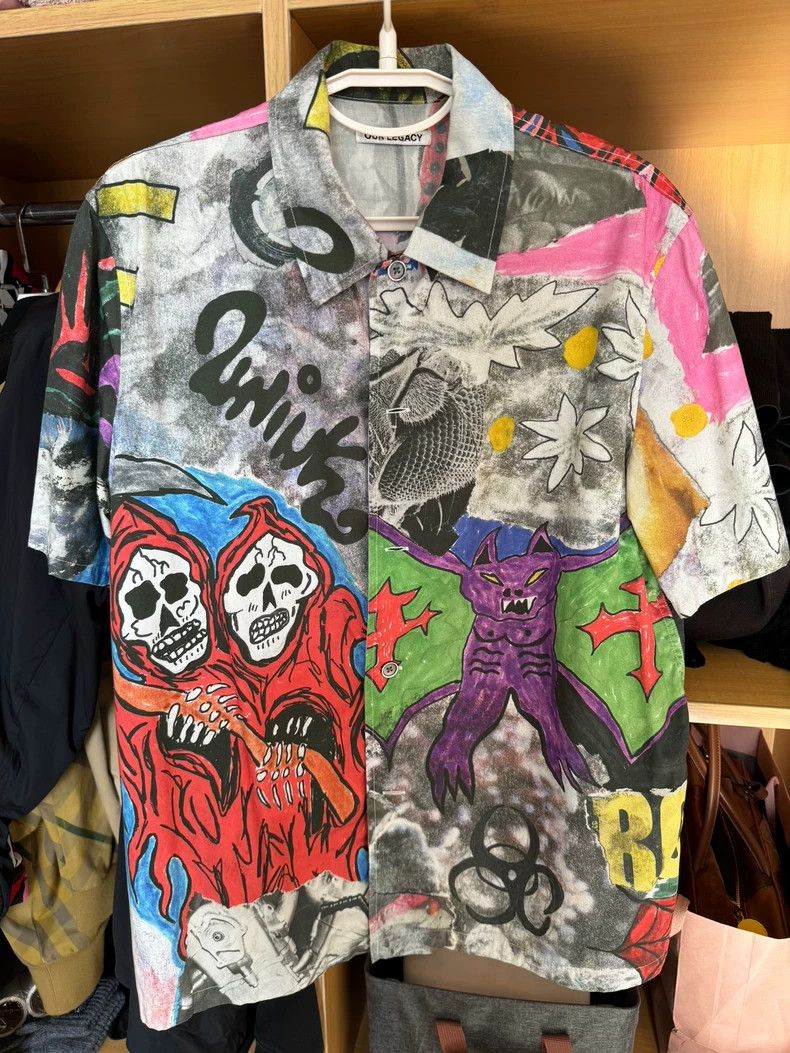 Our Legacy Our Legacy size46 Skull shirt Size US S / EU 44-46 / 1 - 1 Thumbnail