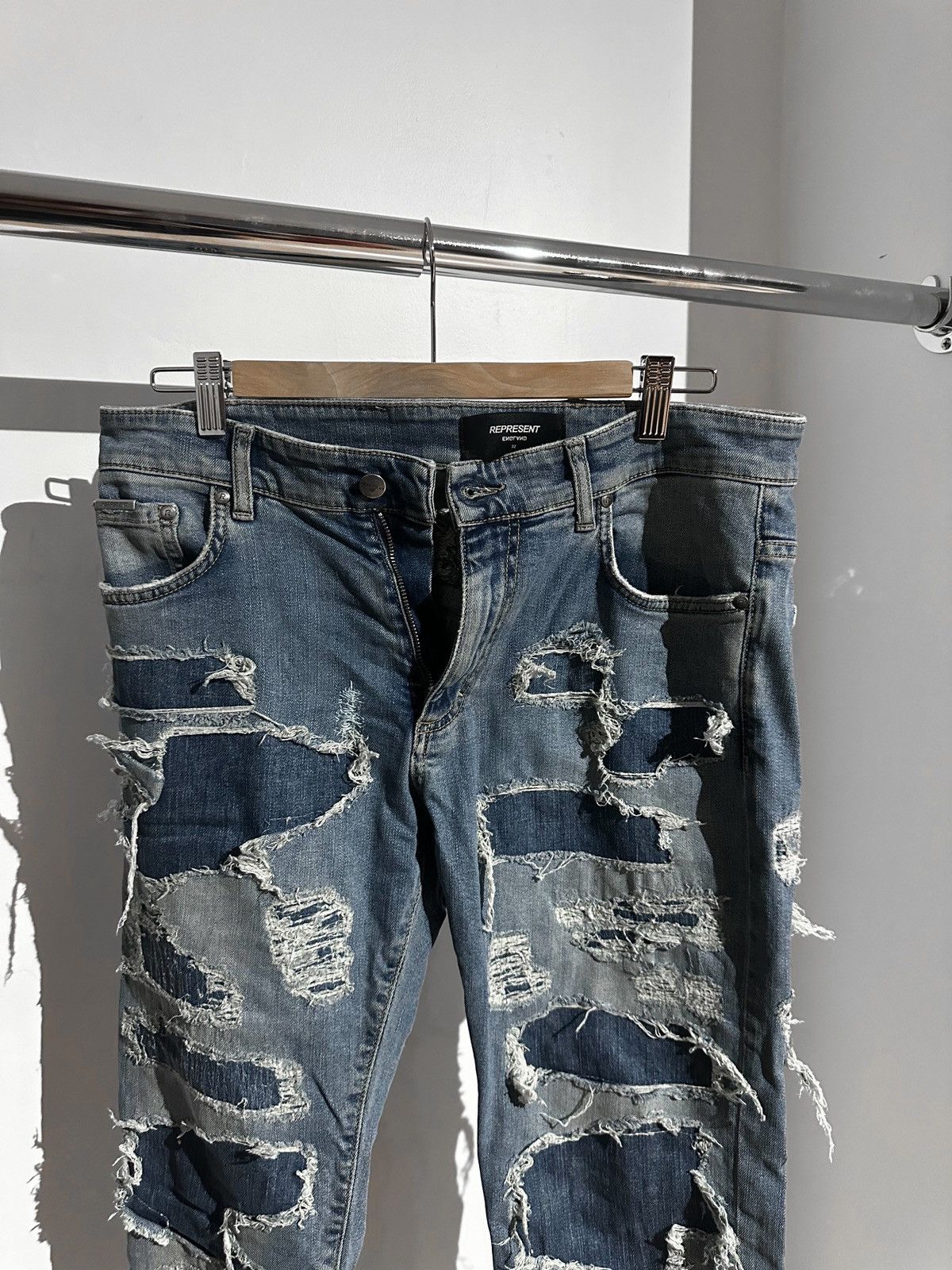 Represent Clo. REPRESENT Distressed Denim Pants Size US 32 / EU 48 - 2 Thumbnail