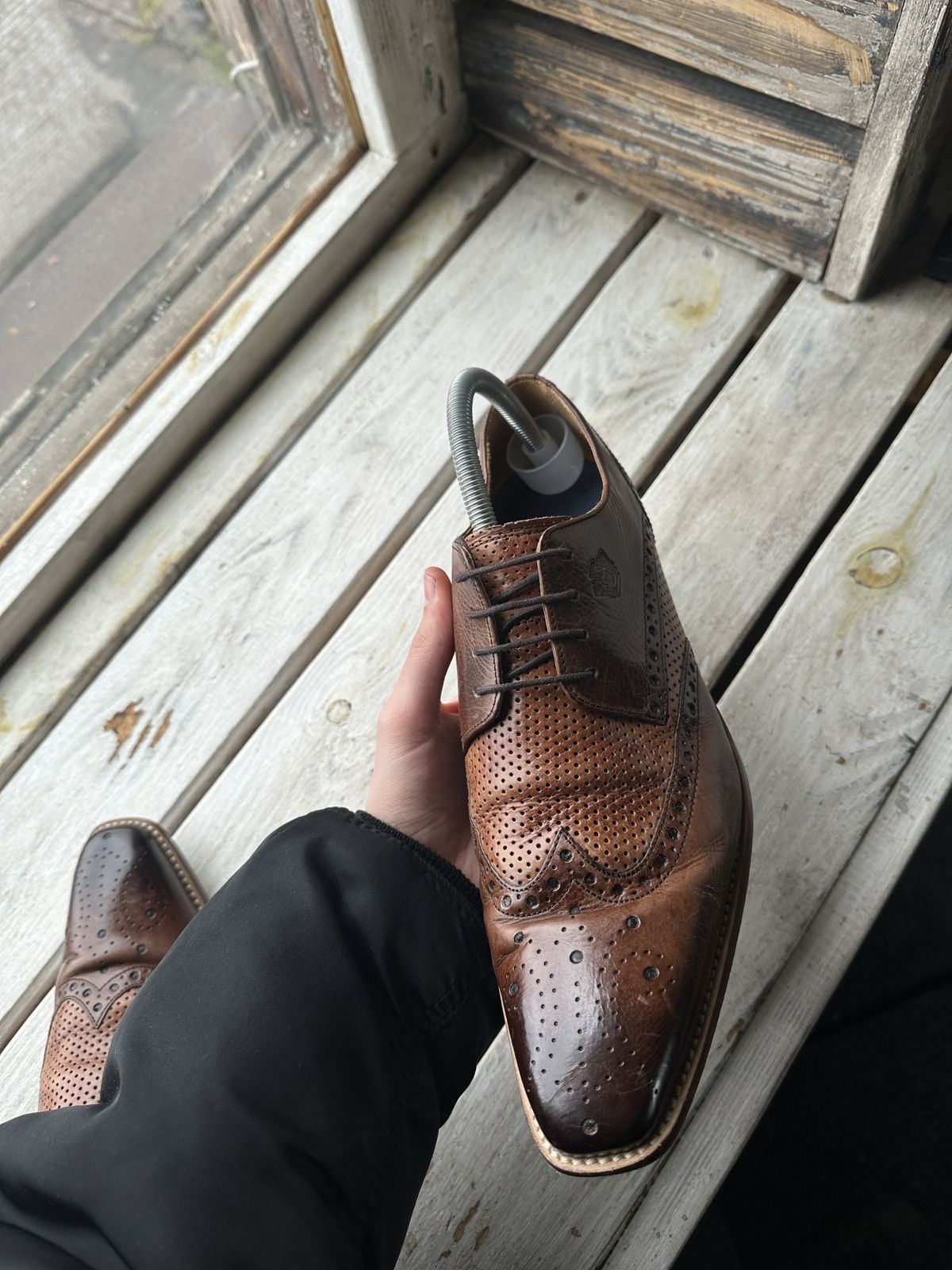 Melvin & Hamilton LUXURY 🚨 MELVIN & HAMILTON VNTG SHOES MEN BROWN LUXURY RARE Size US 10 / EU 43 - 14 Thumbnail